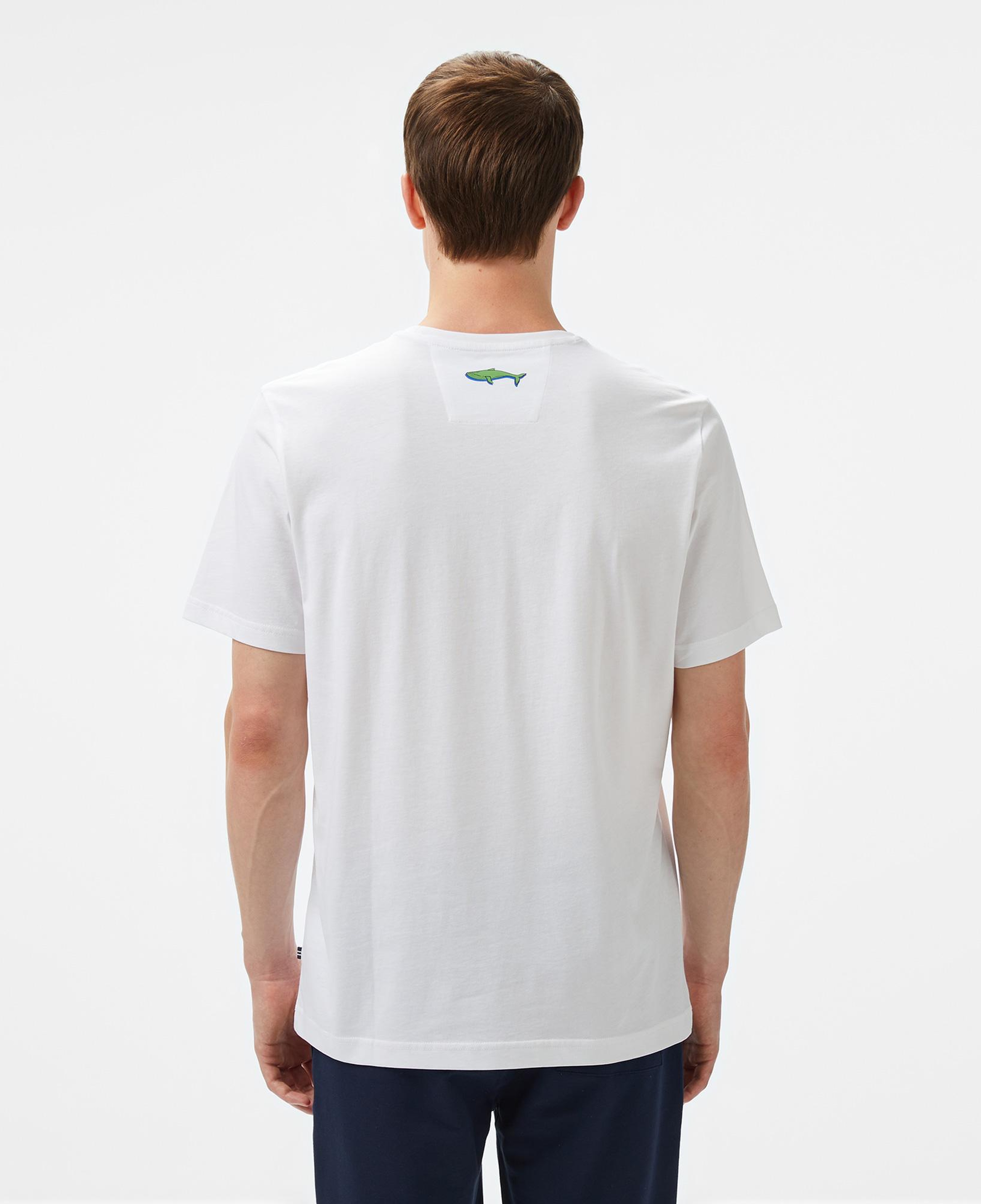 Nautica Erkek Beyaz Regular Fit Baskılı T-Shirt