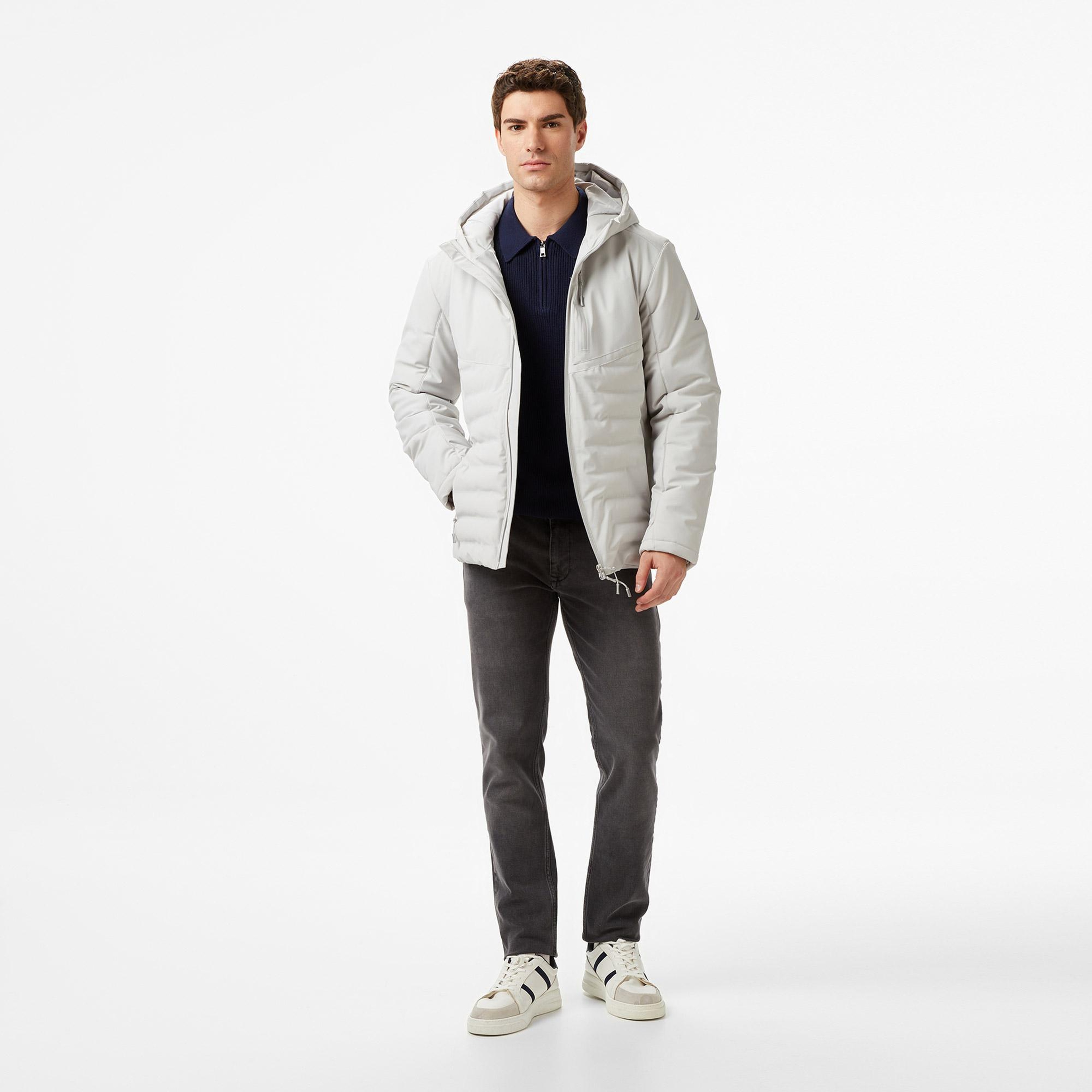 Nautica Erkek Gri Regular Fit Mont