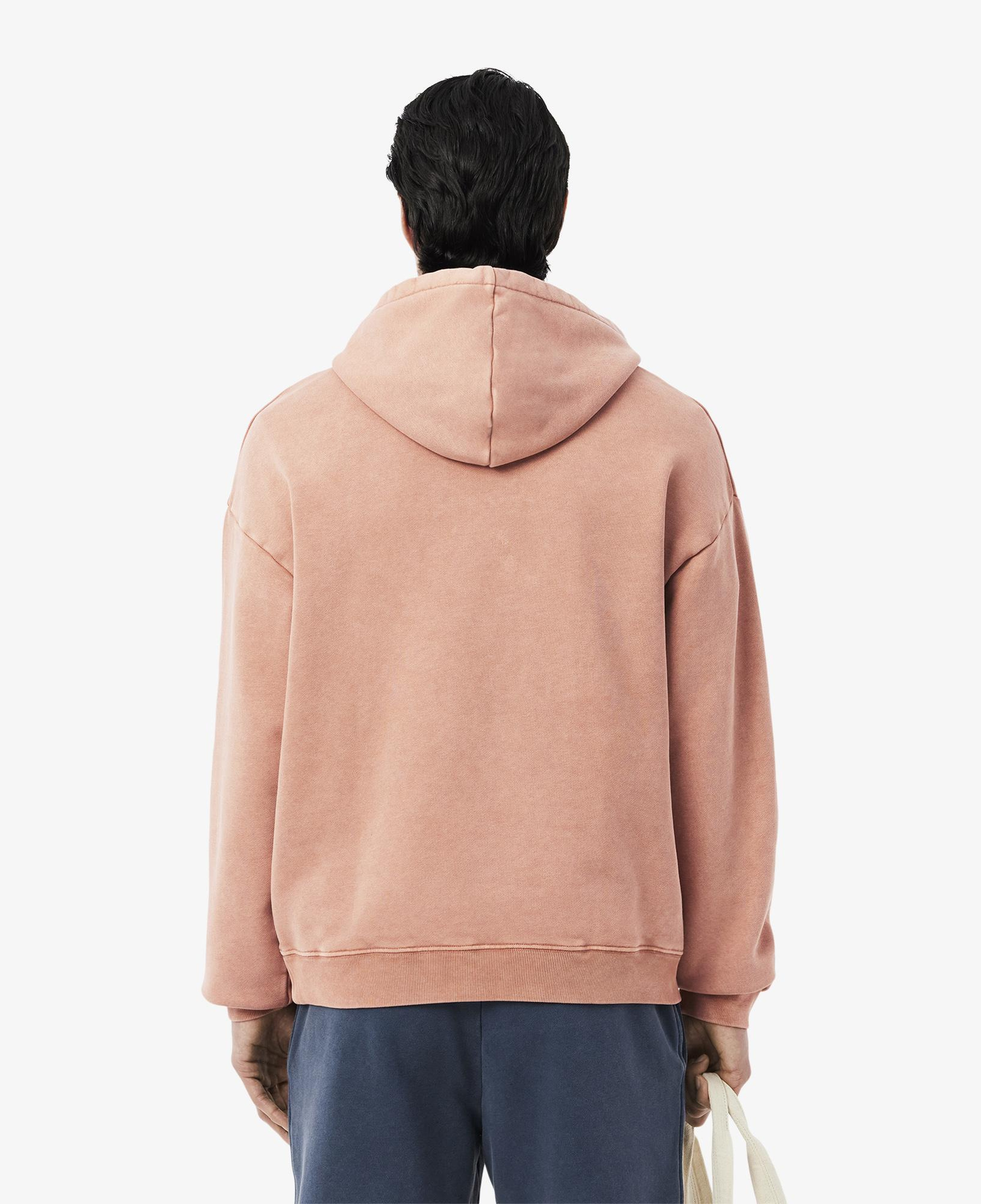 Erkek Loose Fit Kapüşonlu Kahverengi Sweatshirt