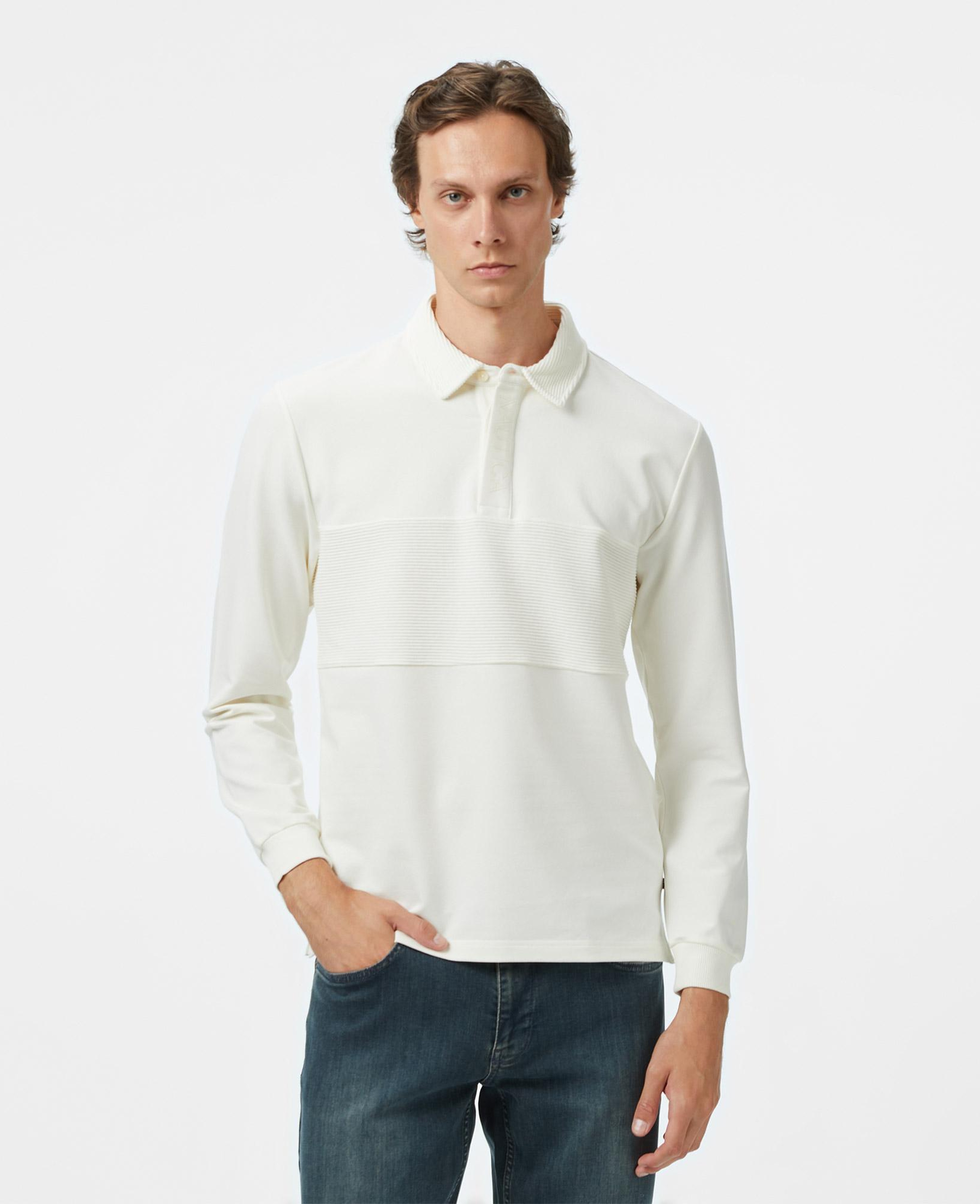 Nautica Erkek Krem Classic Fit Uzun Kollu Polo Yaka T-Shirt