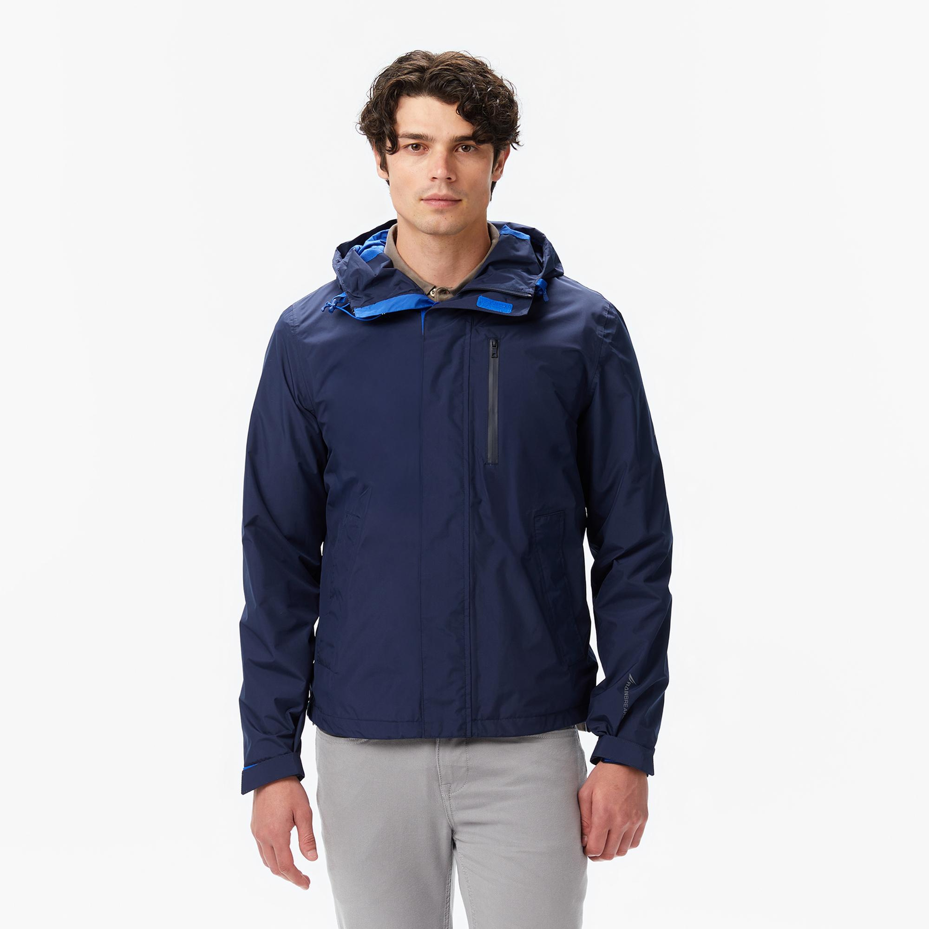 Nautica Erkek Lacivert Regular Fit Kapüşonlu Su Geçirmez Mont