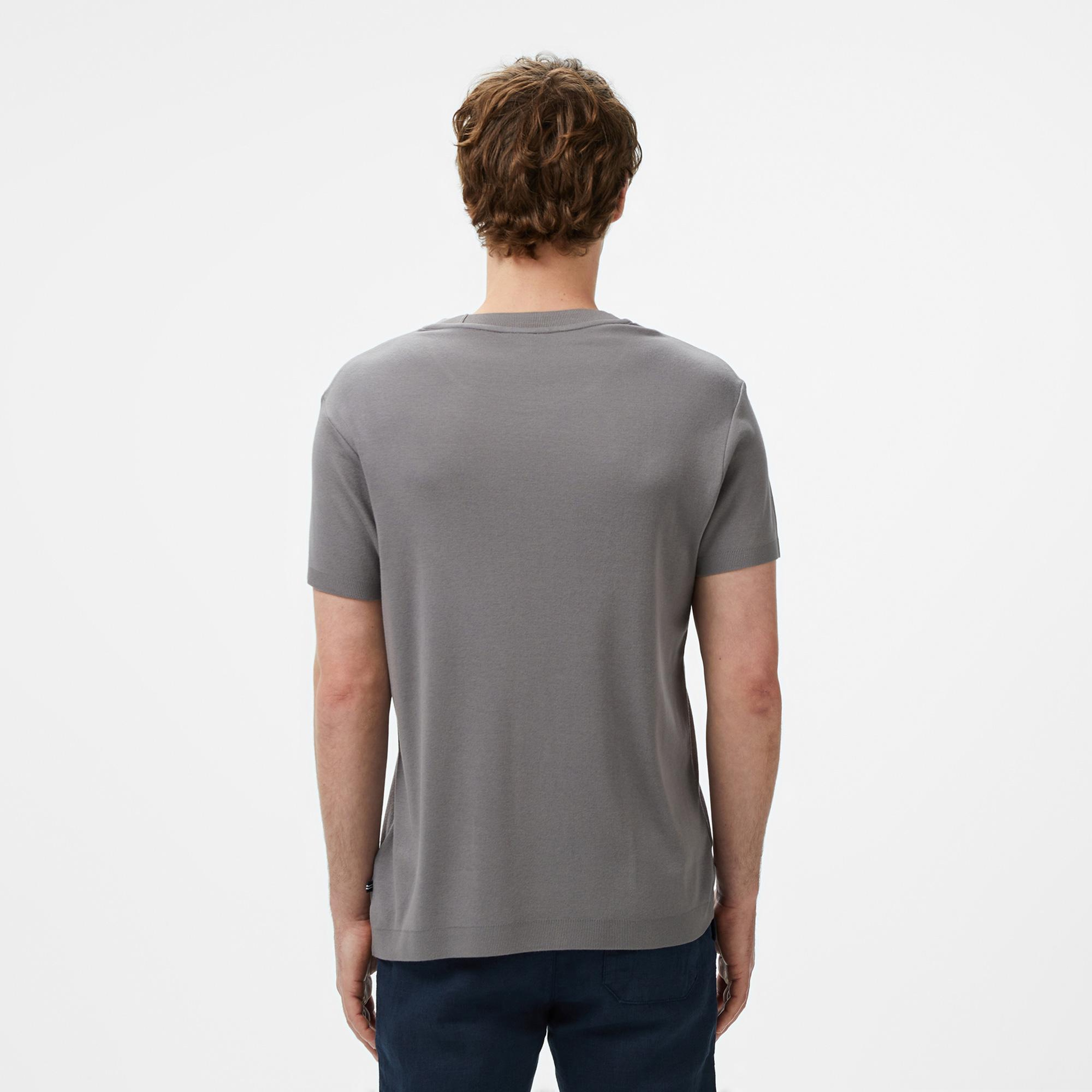 Nautica Erkek Gri Regular Fit Modal Karışımlı T-Shirt