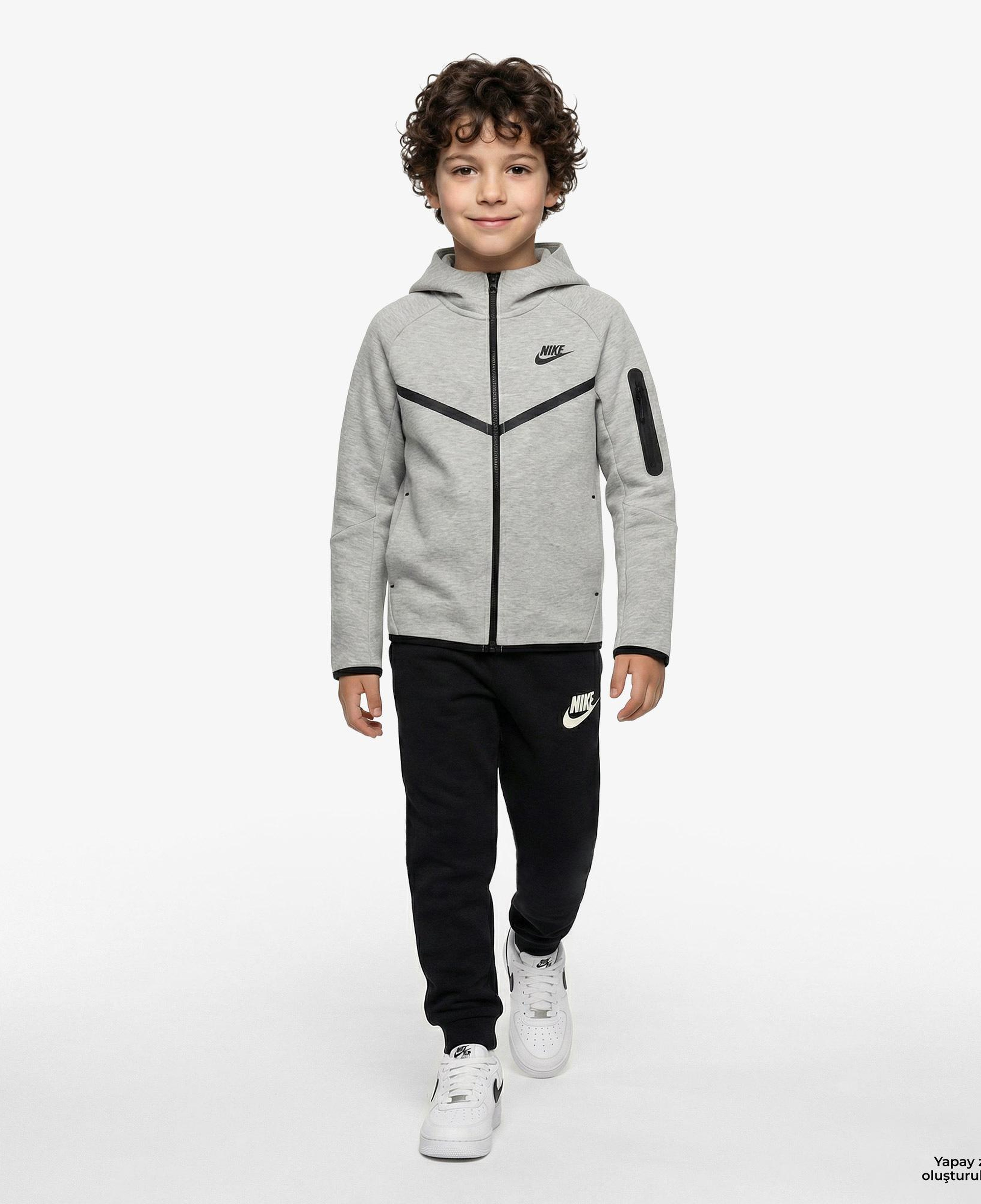 Nike Sportswear Tech Fleece Çocuk Gri Eşofman Üstü