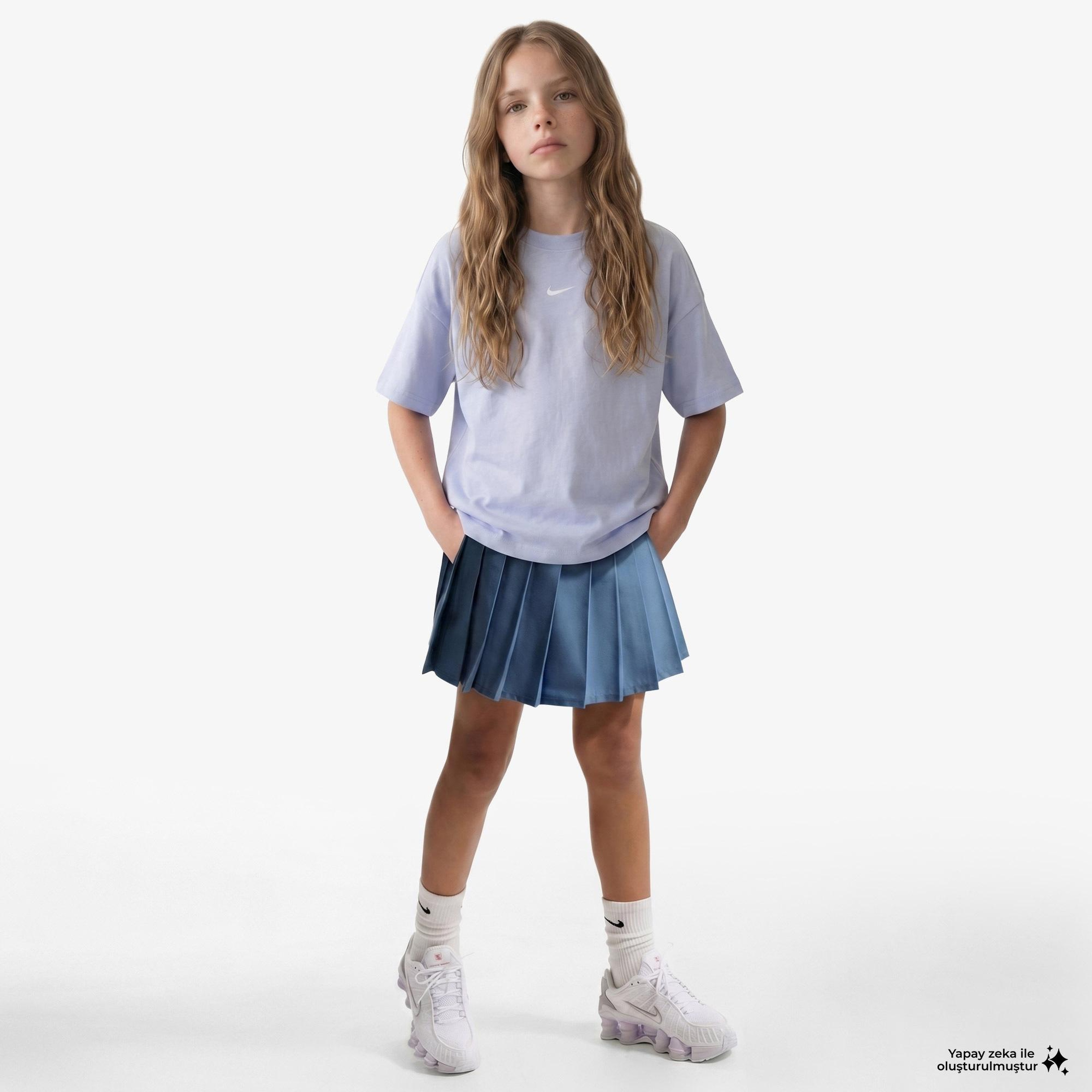 Nike Sportswear Essential Çocuk Mavi T-Shirt