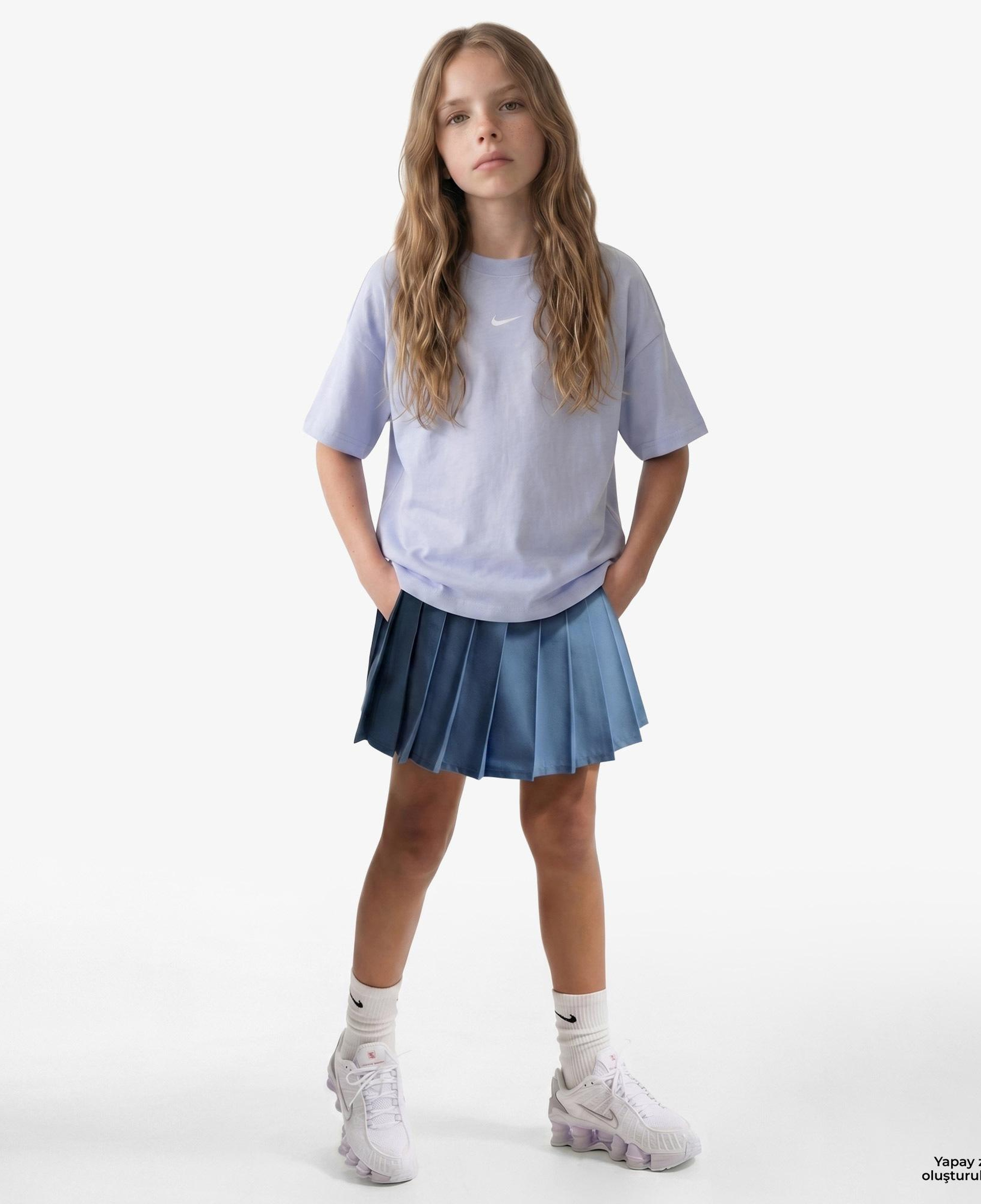 Nike Sportswear Essential Çocuk Mavi T-Shirt