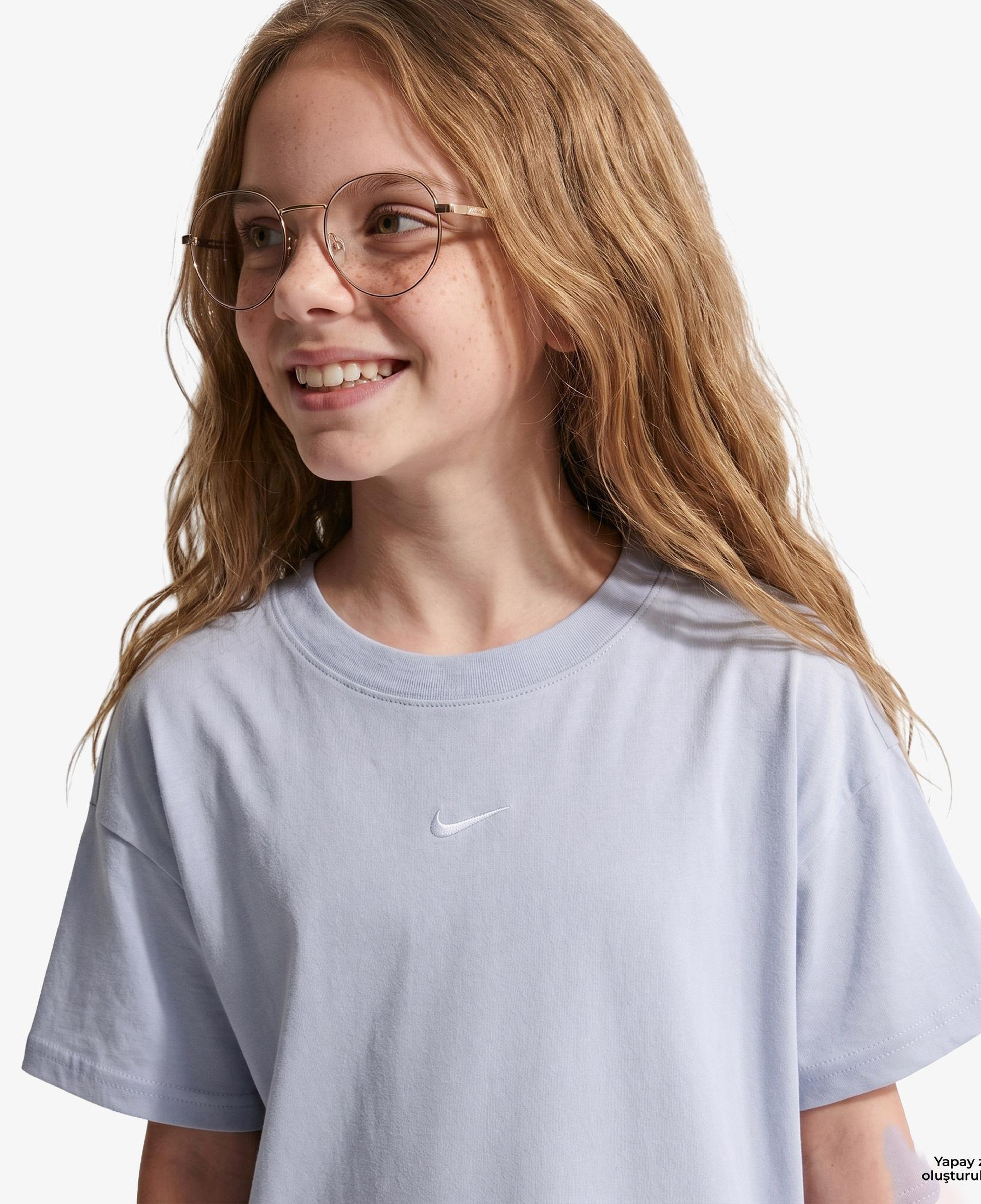 Nike Sportswear Essential Çocuk Mavi T-Shirt