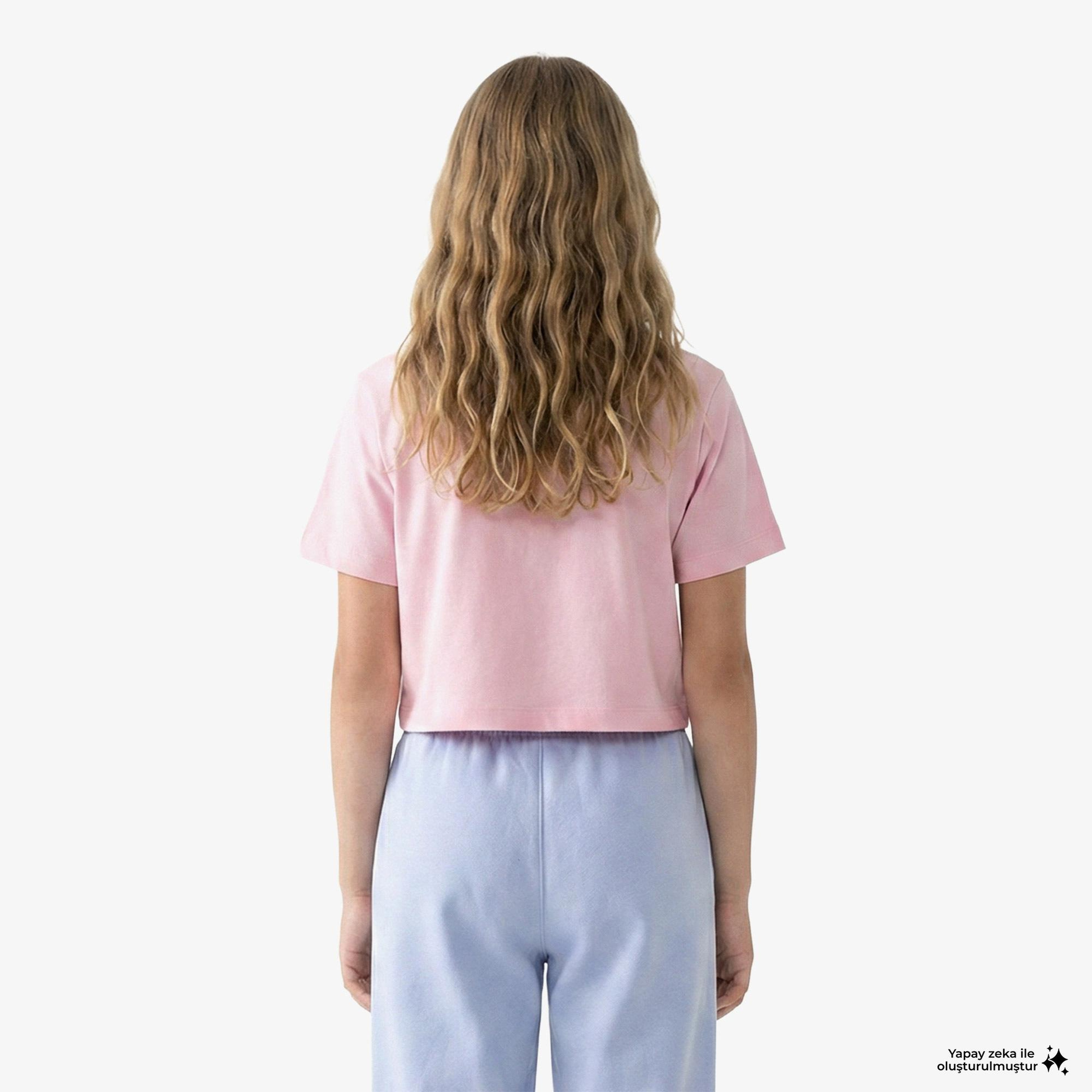 Nike Sportswear Futura Çocuk Pembe Crop T-Shirt