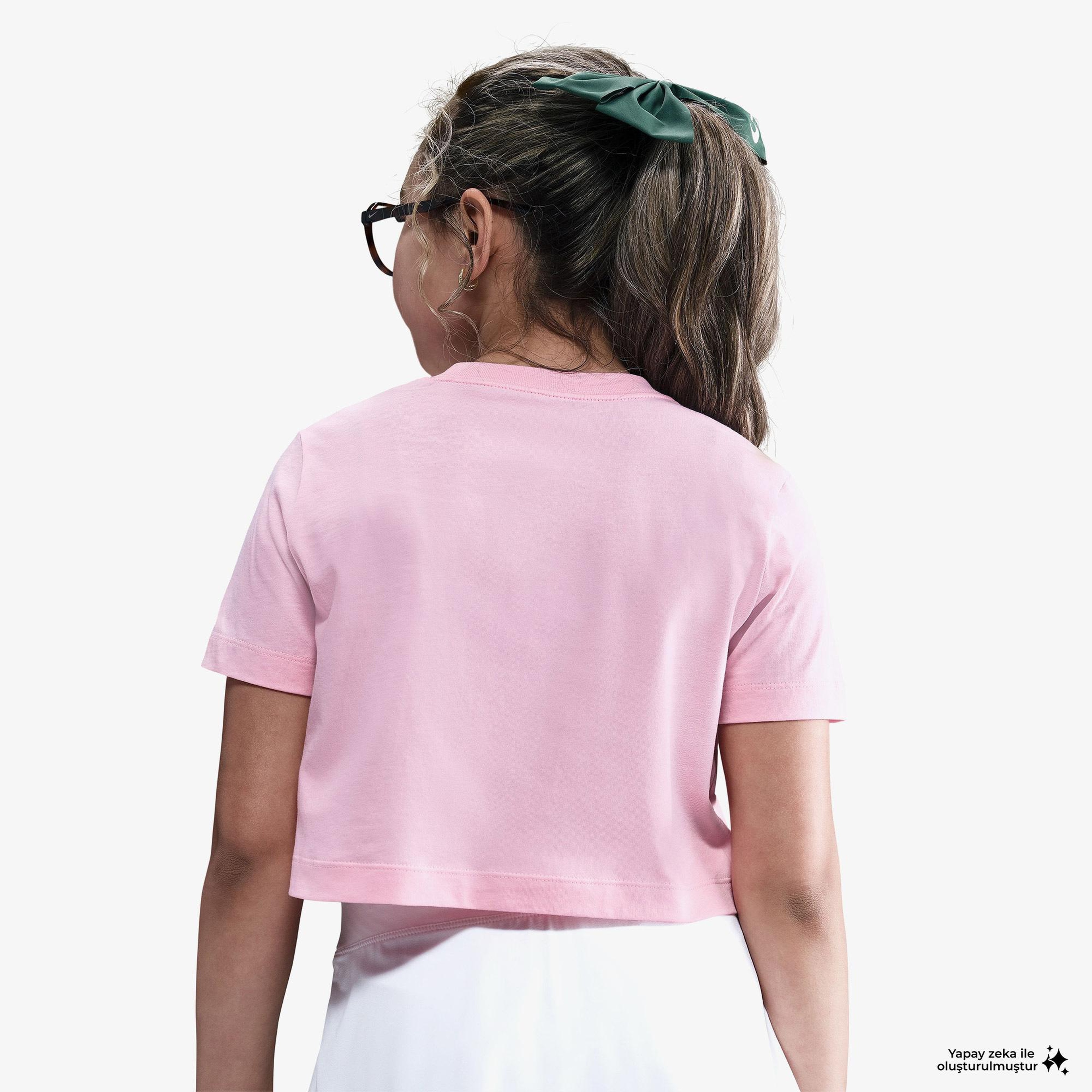 Nike Sportswear Futura Çocuk Pembe Crop T-Shirt