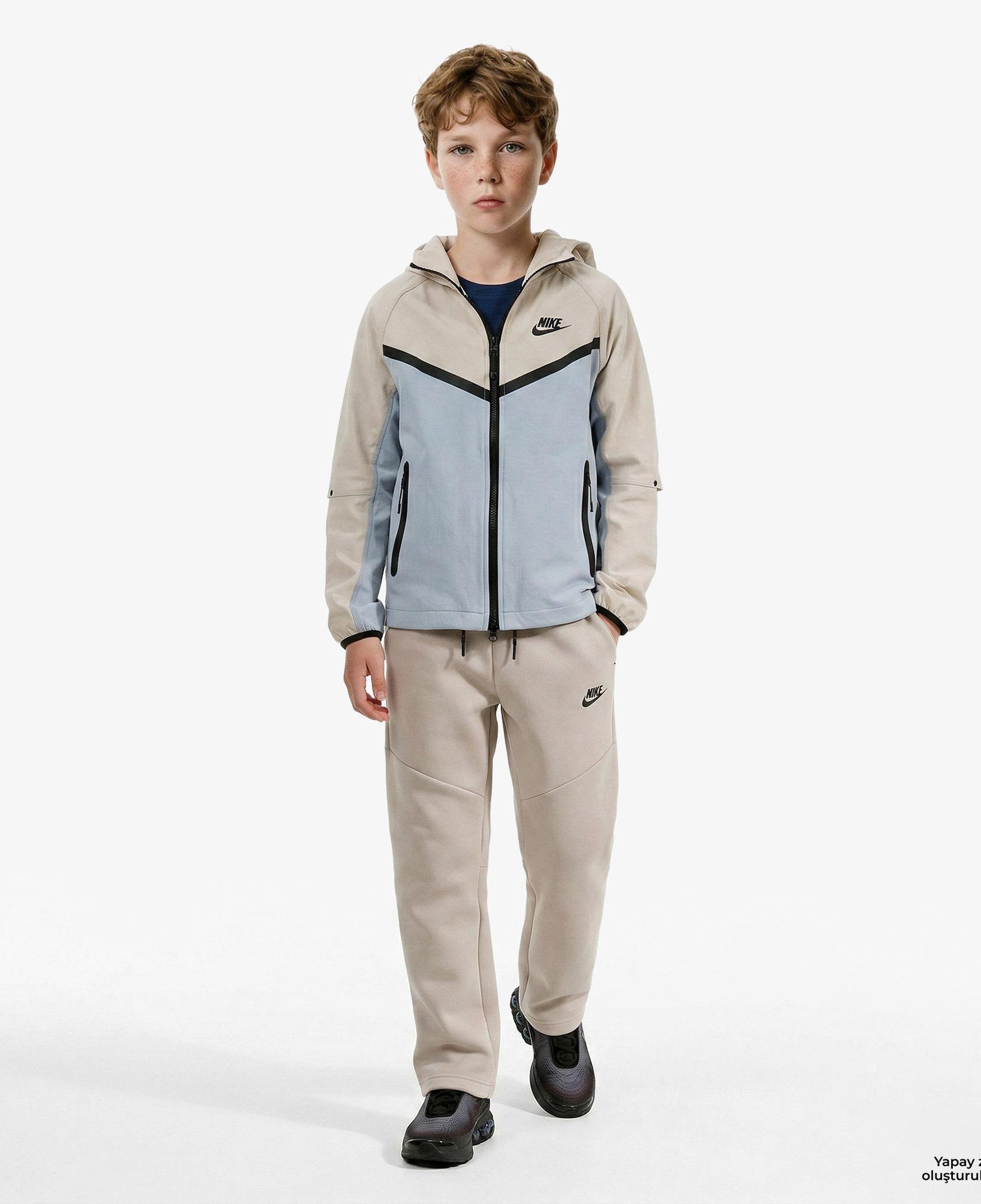 Nike Sportswear Tech Fleece Çocuk Bej Eşofman Altı