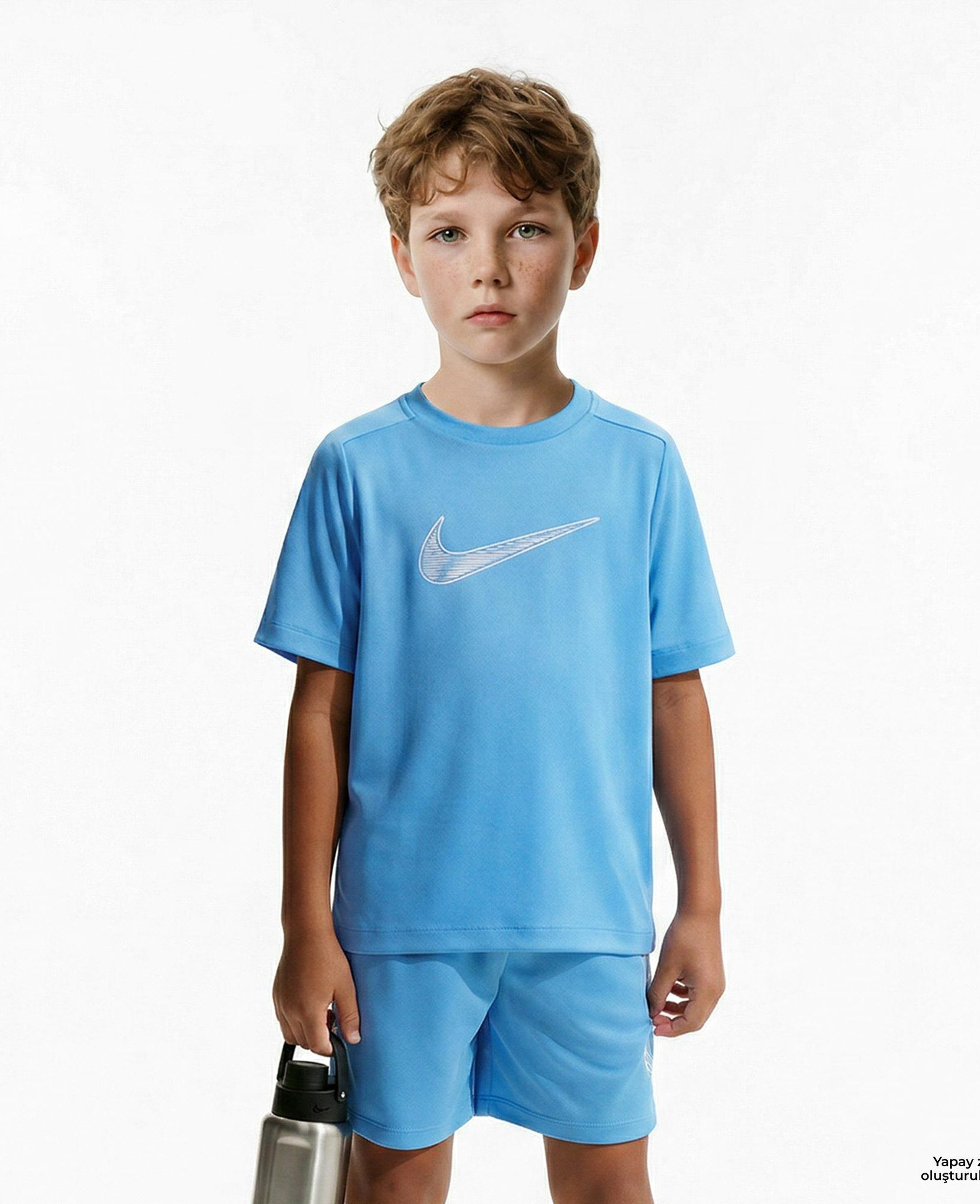 Nike Dri-Fit Multi Çocuk Mavi T-Shirt