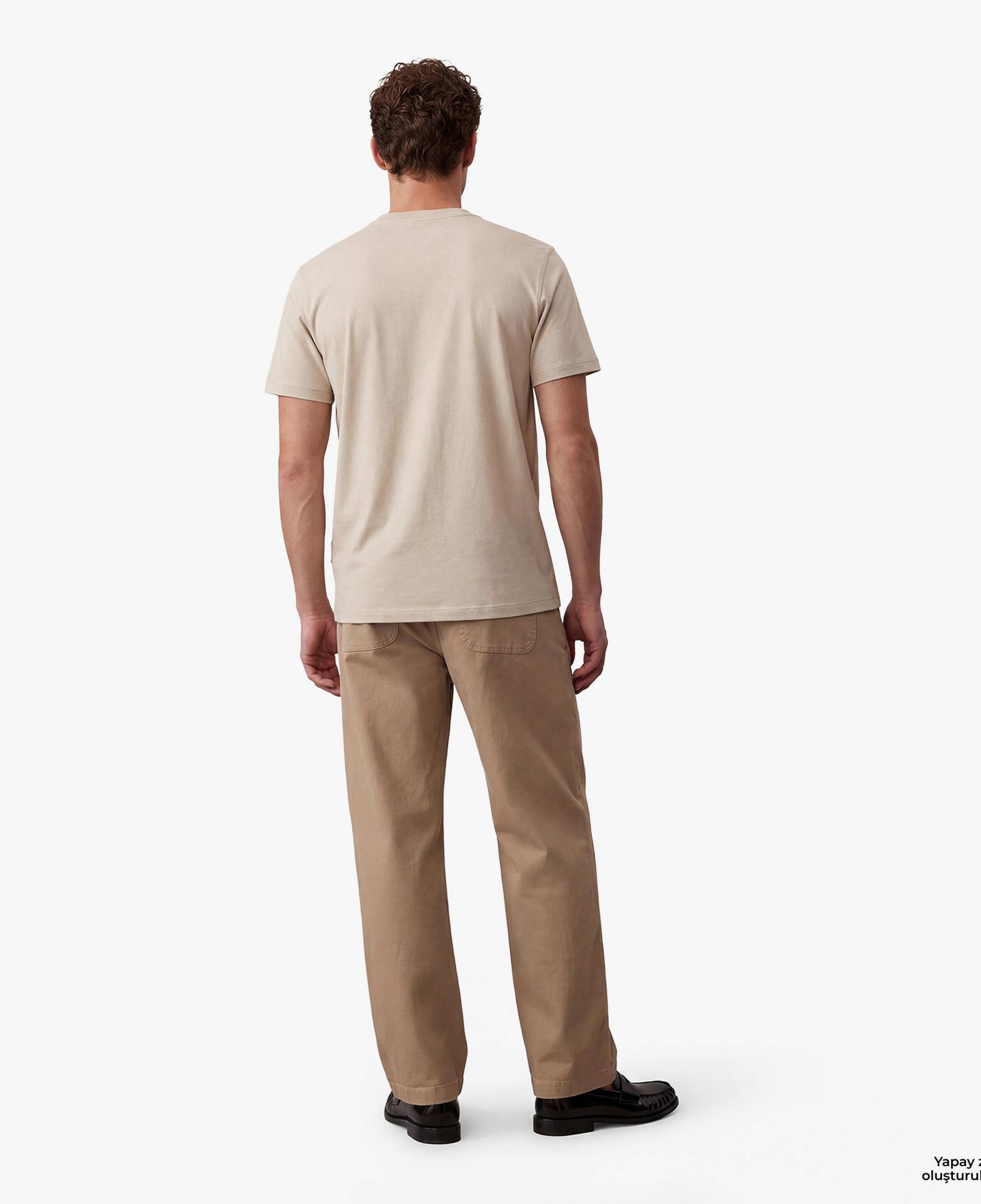 Calvin Klein Supima Chest Emblem Crewneck Erkek Kahverengi T-Shirt