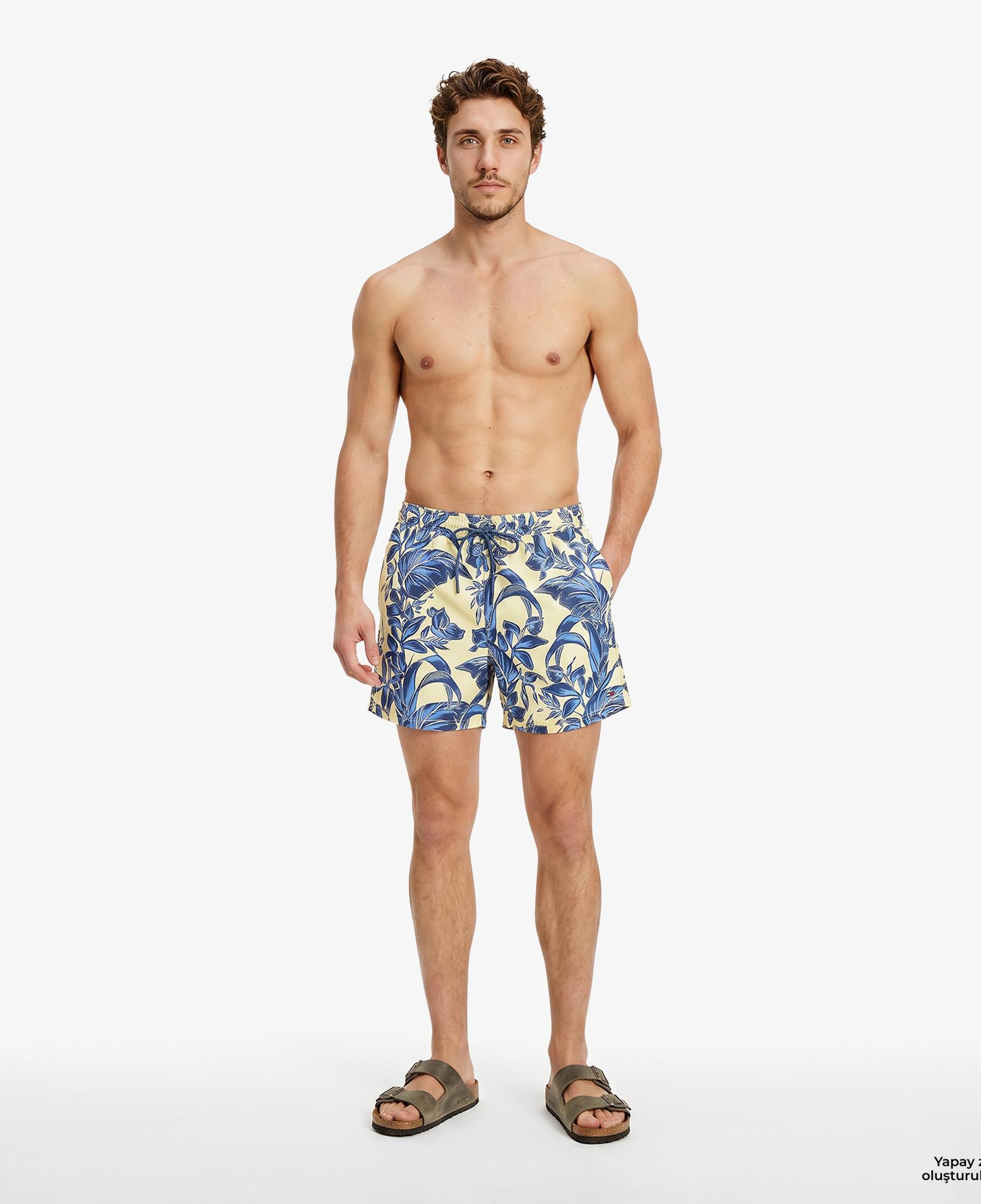 Tommy Hilfiger Essentials Erkek Sarı Deniz Şortu