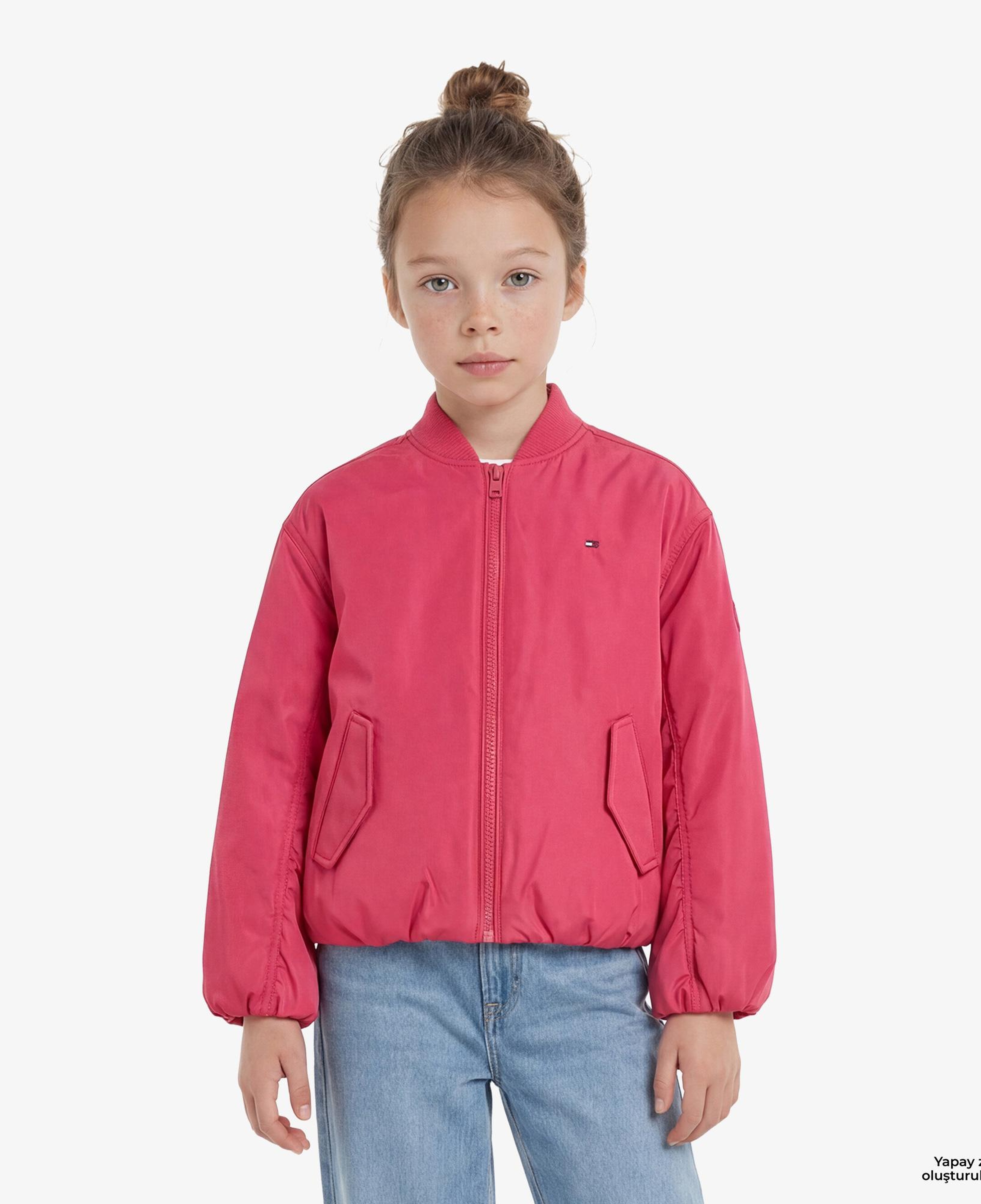Tommy Hilfiger Essentials Çocuk Pembe Ceket