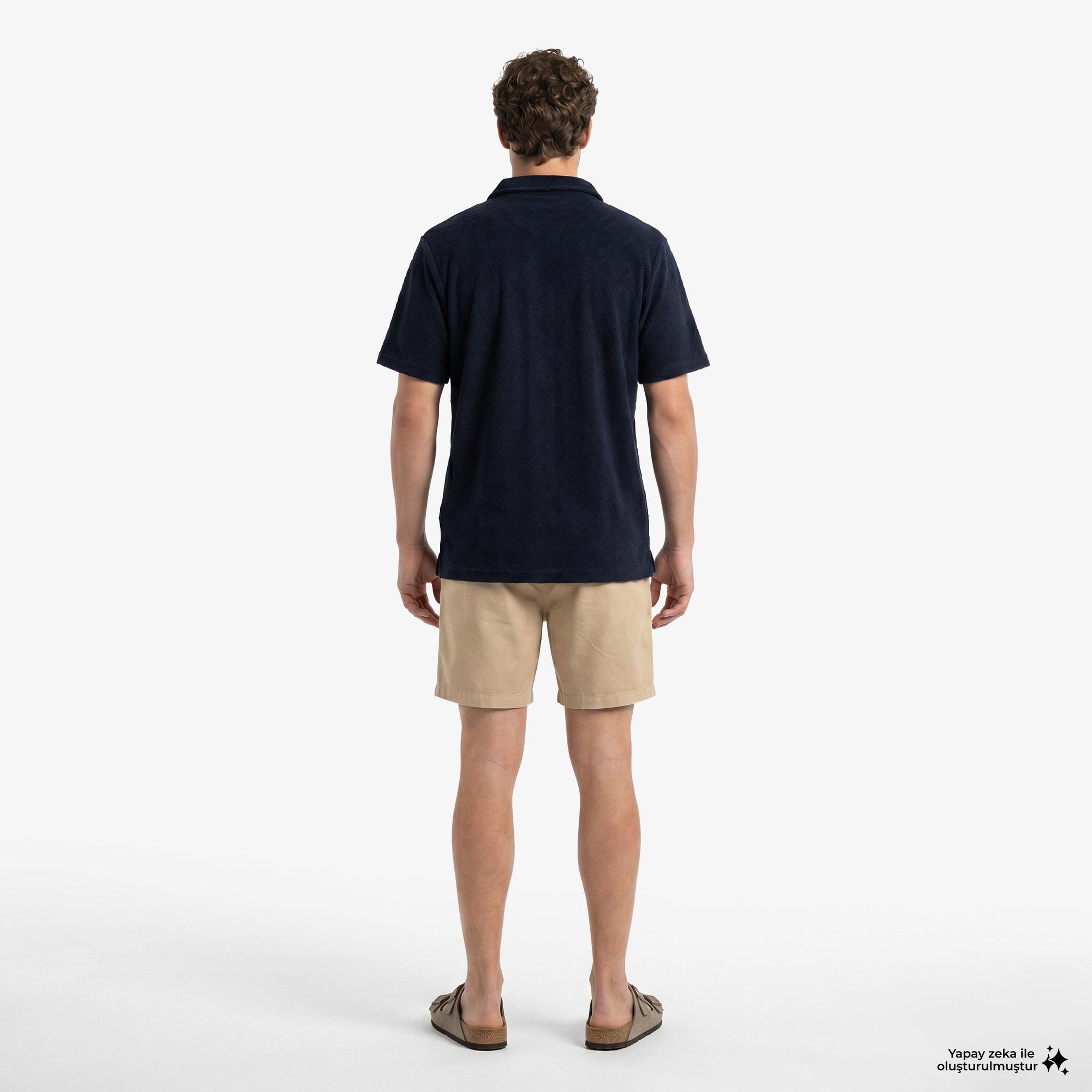 Tommy Hilfiger Essentials-C Erkek Lacivert Crop T-Shirt
