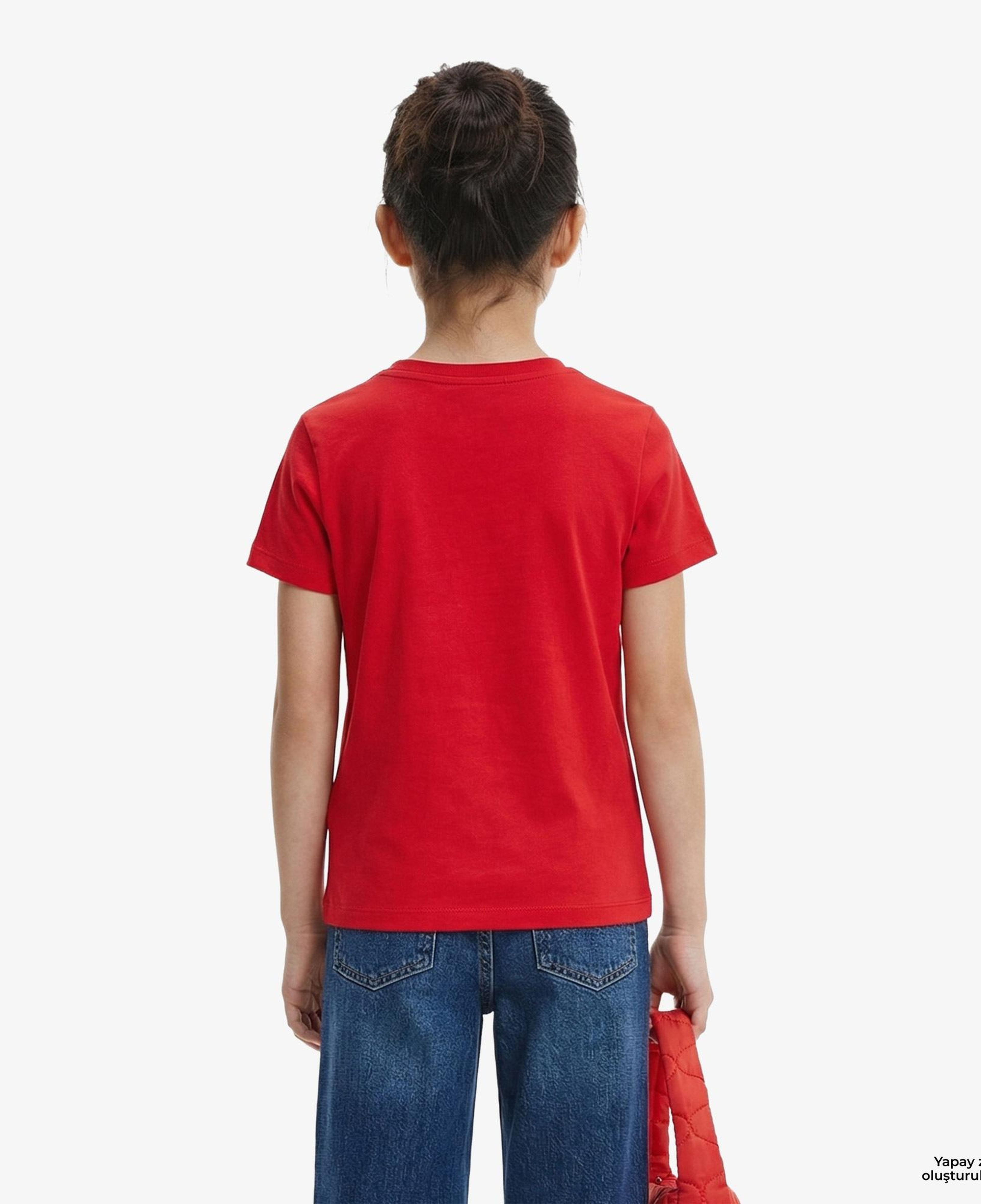 Calvin Klein Mono Mini Badge Reg Çocuk Kırmızı T-Shirt