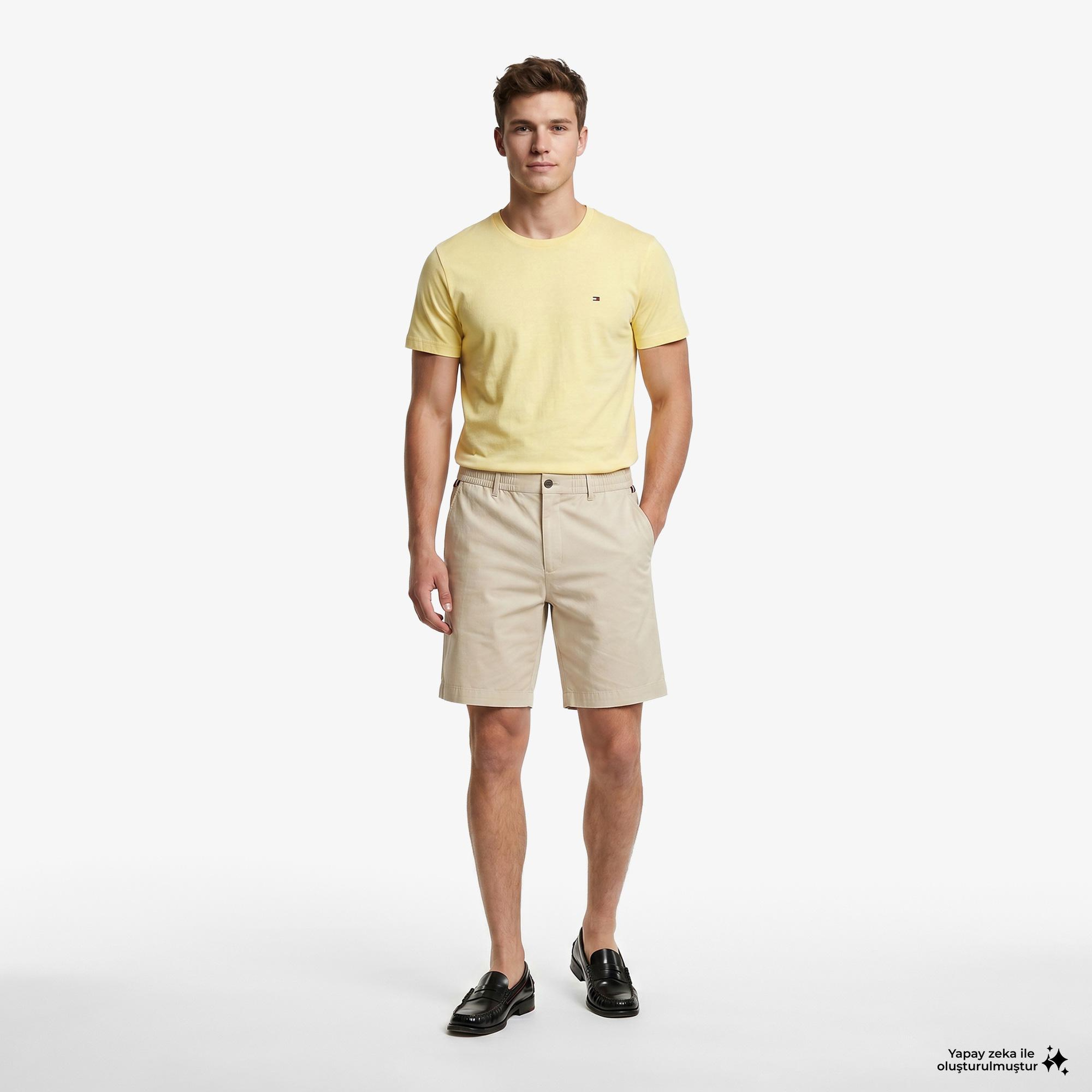 Tommy Hilfiger Core Essentials Erkek Sarı T-Shirt