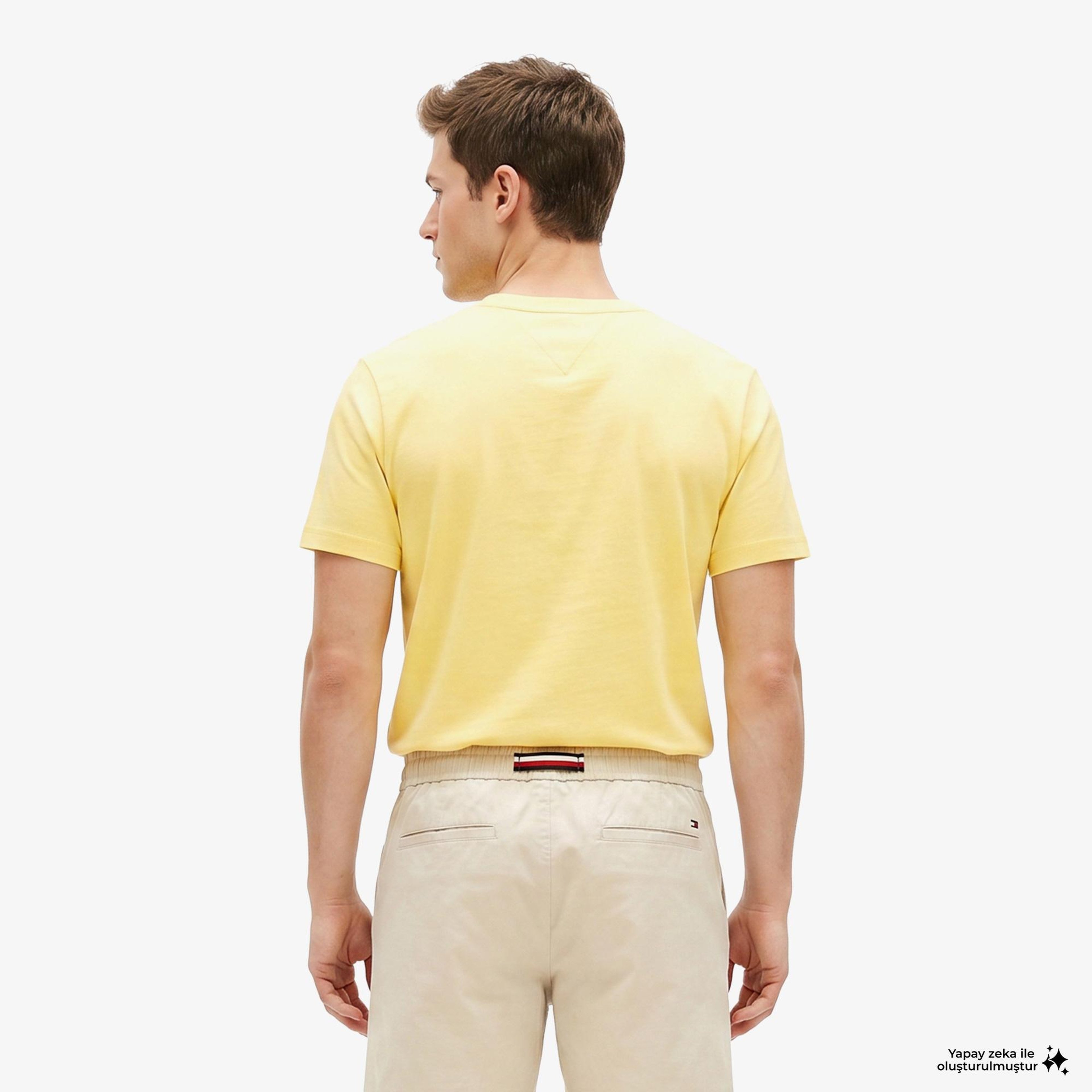 Tommy Hilfiger Core Essentials Erkek Sarı T-Shirt