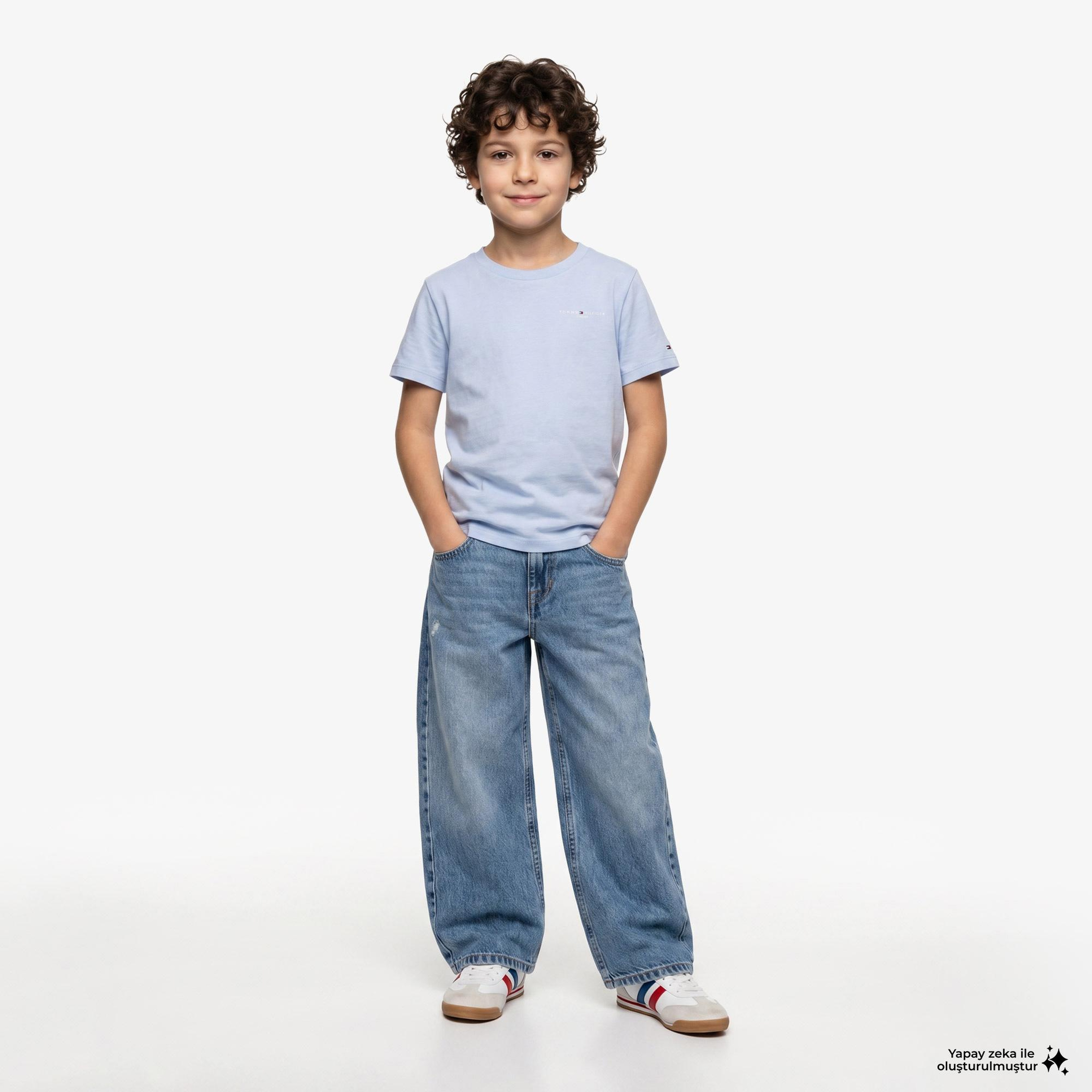 Tommy Hilfiger Mini Corp Çocuk Mavi T-Shirt