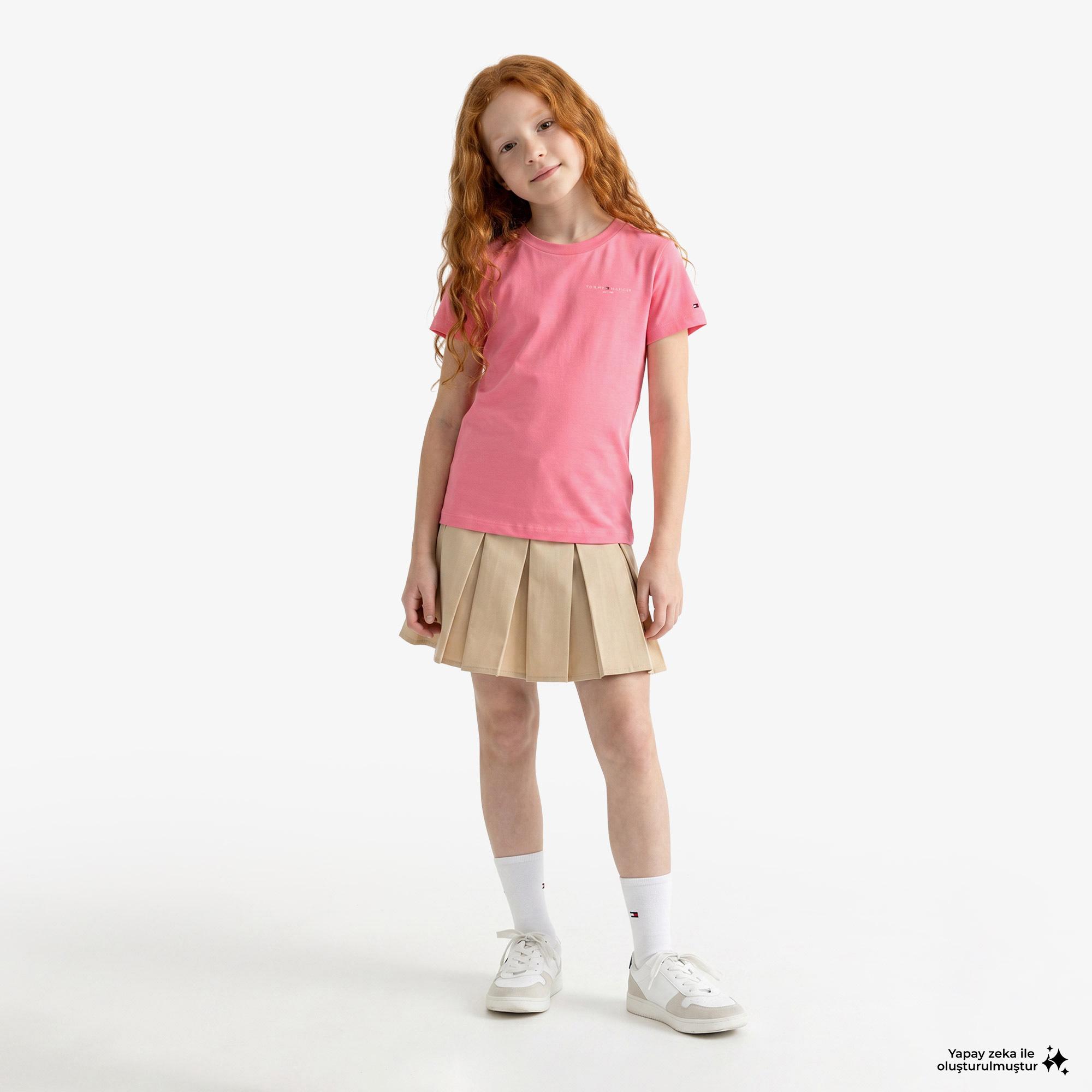 Tommy Hilfiger Mini Corp Çocuk Pembe T-Shirt