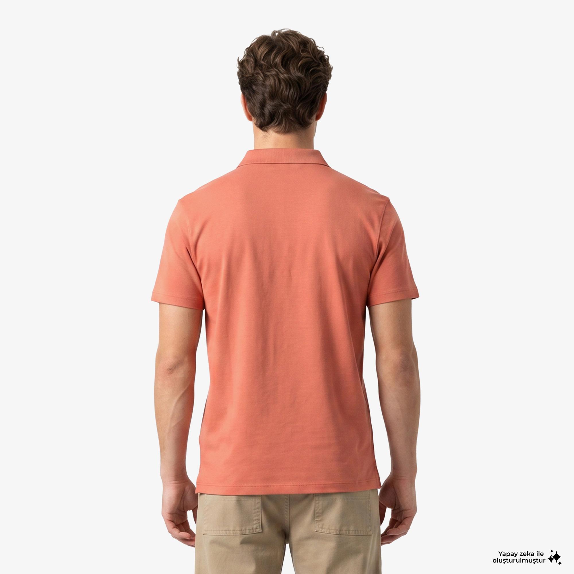 Calvin Klein Supima Chest Emb Erkek Kahverengi Polo