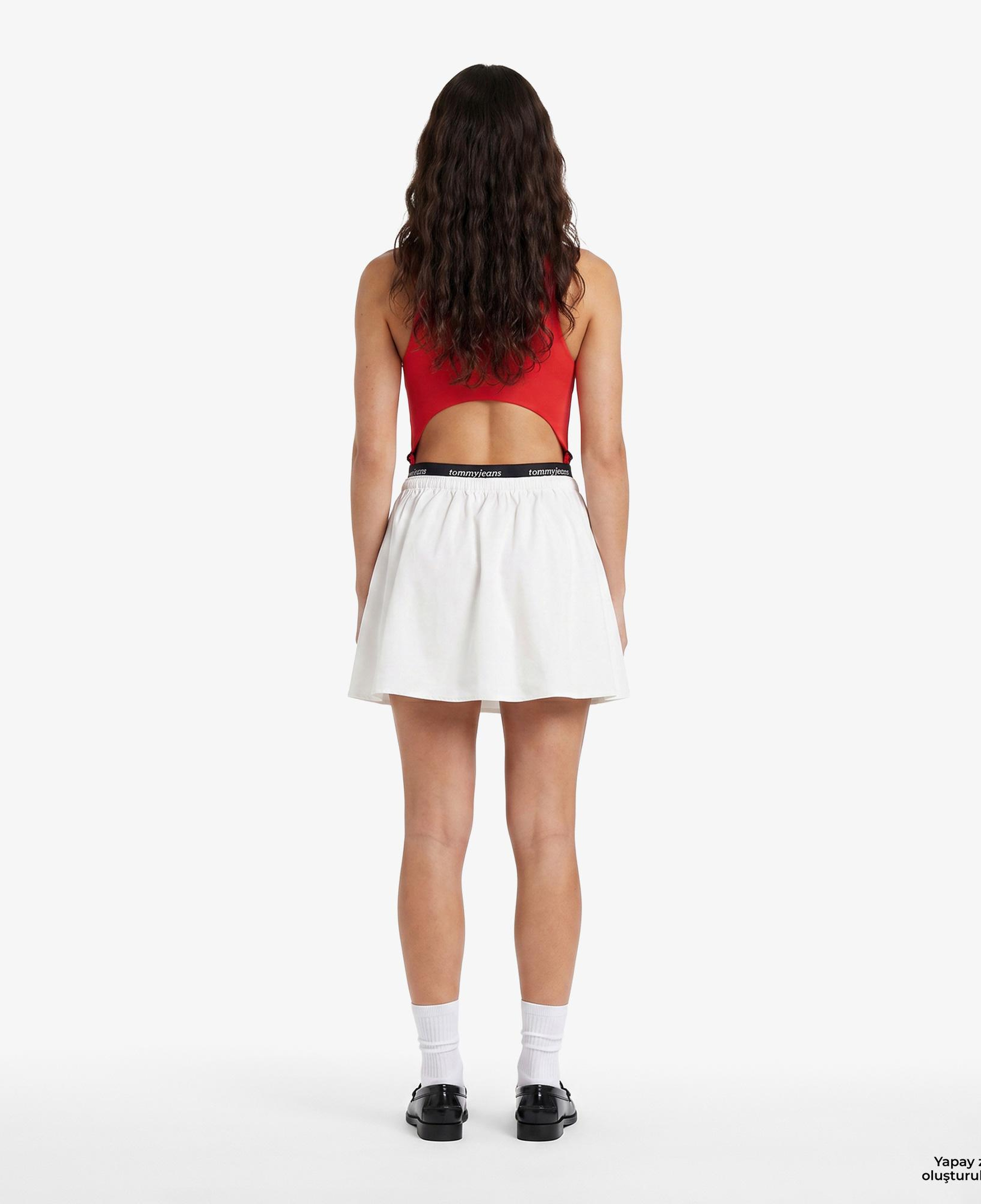Tommy Hilfiger Logo Tape Kadın Beyaz Etek