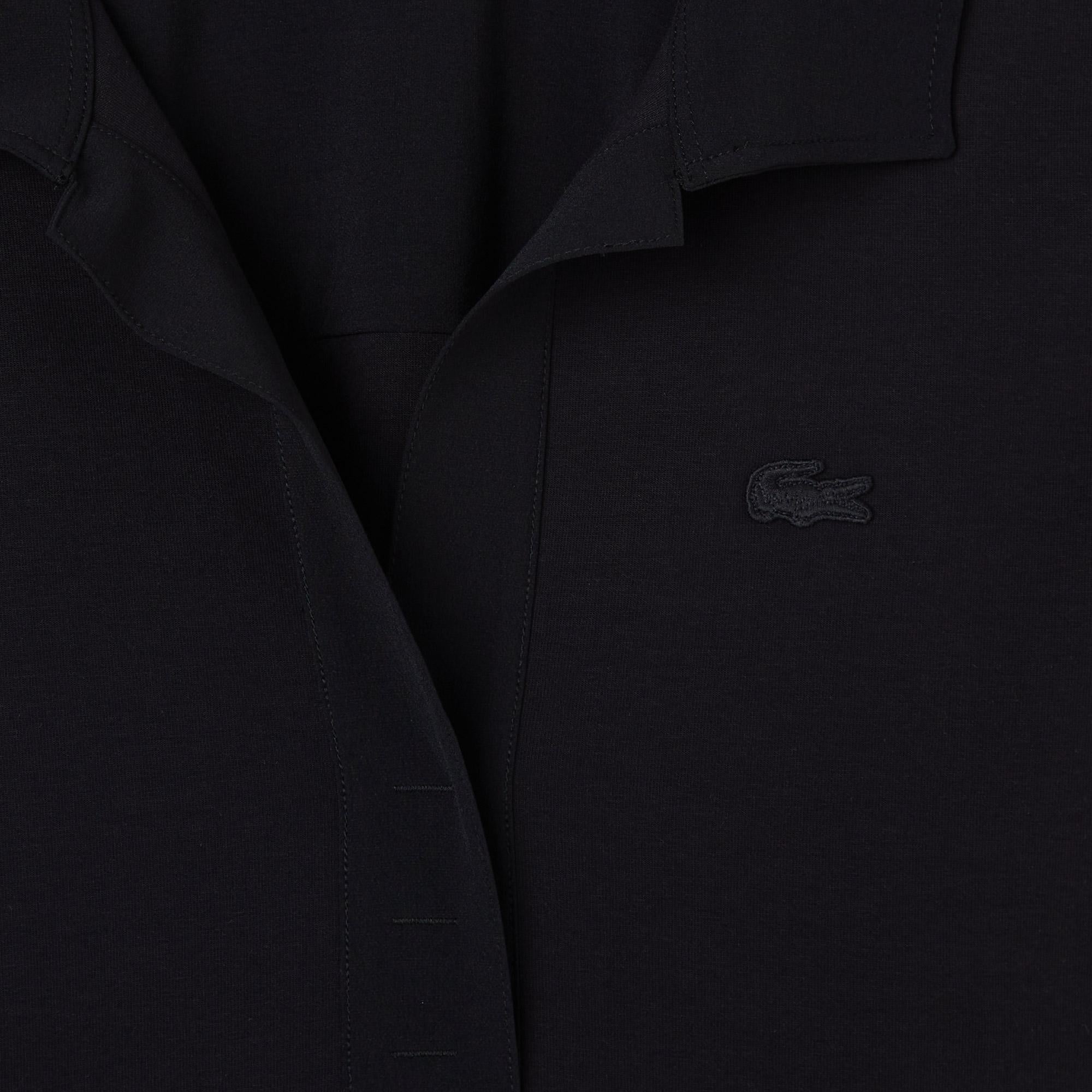 Lacoste Kadın Truvakar Kollu Siyah Gömlek