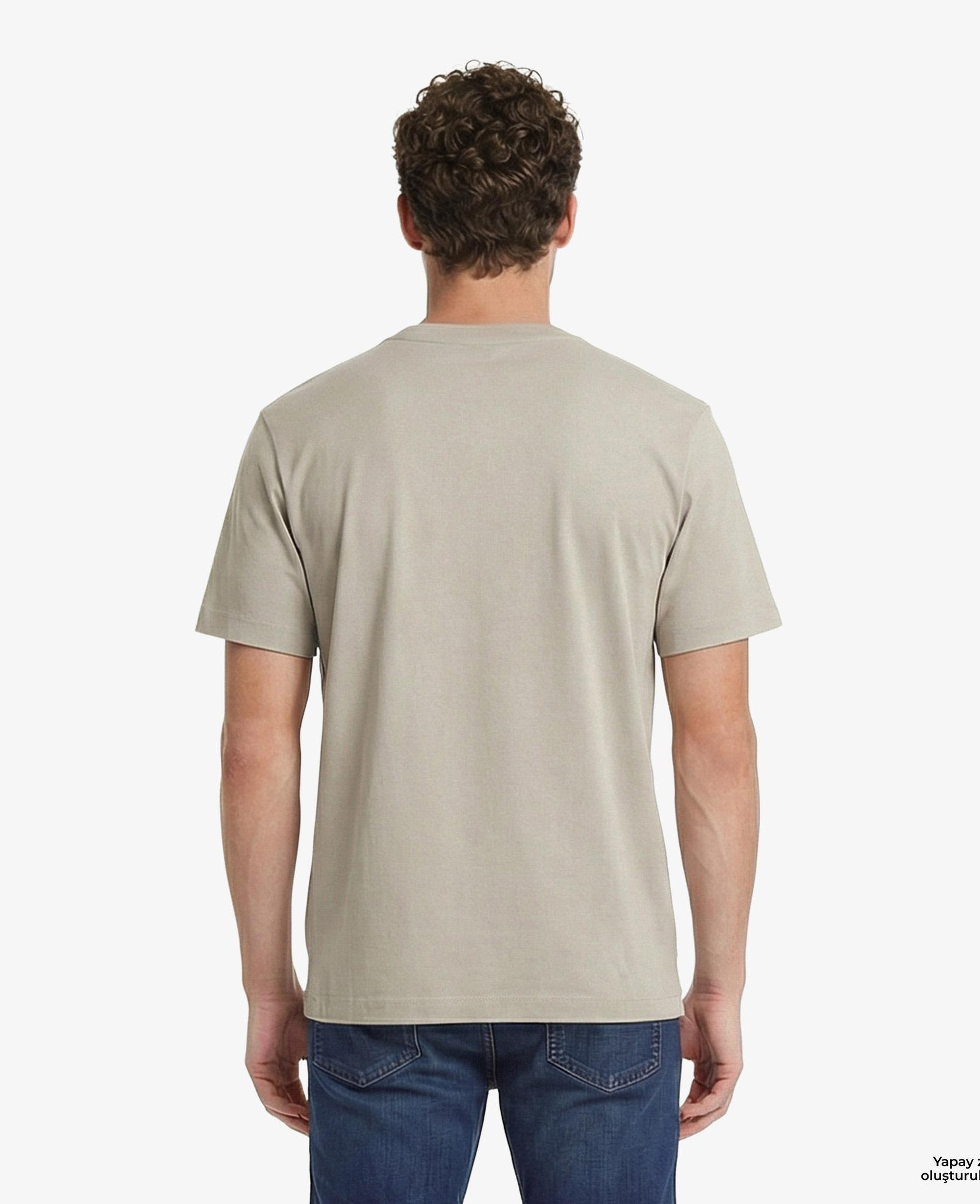 Calvin Klein Stretch Cotton Pique Nano Erkek Kahverengi T-Shirt