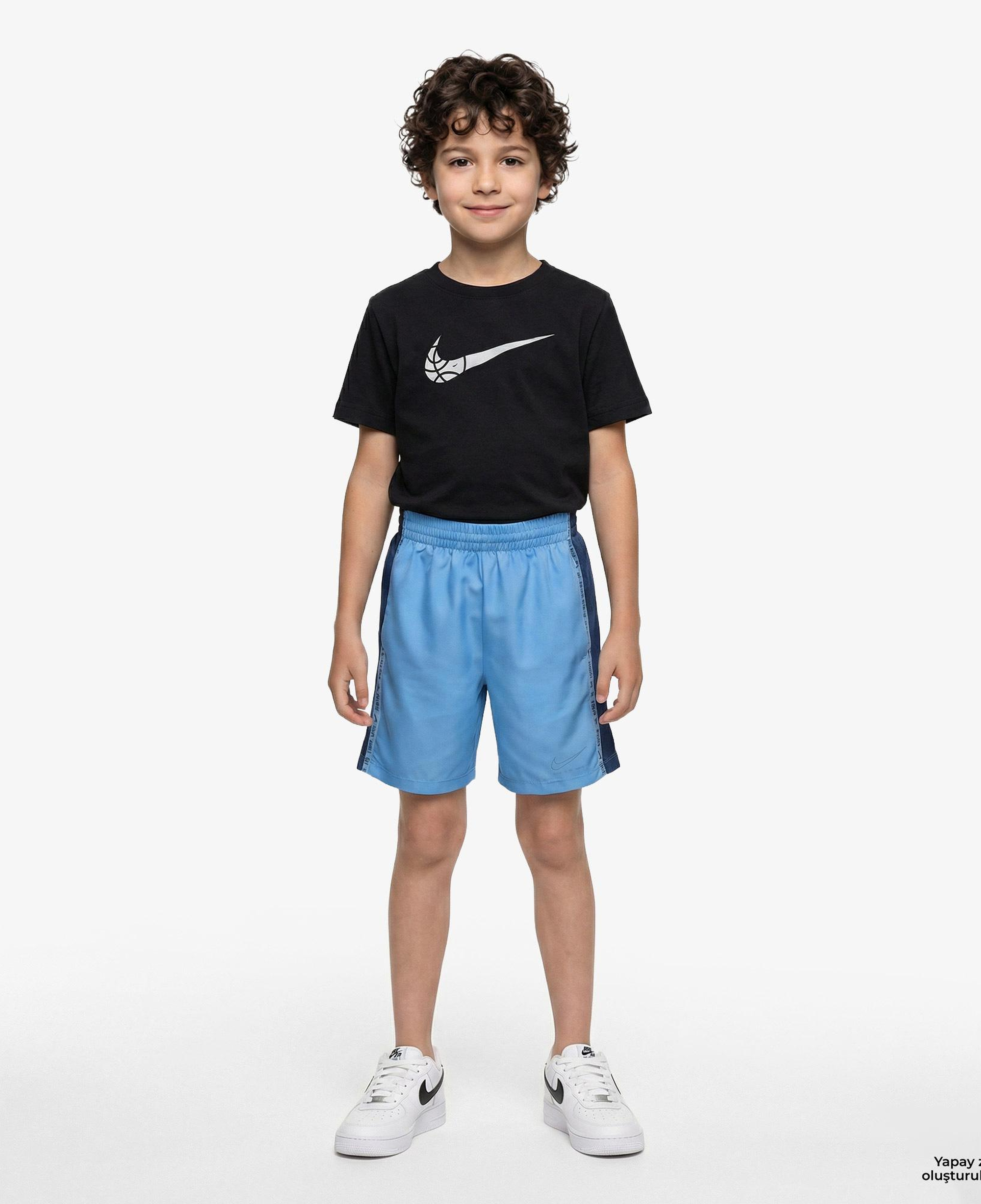 Nike Dri-Fit Sportswear Multi Woven Çocuk Mavi Şort