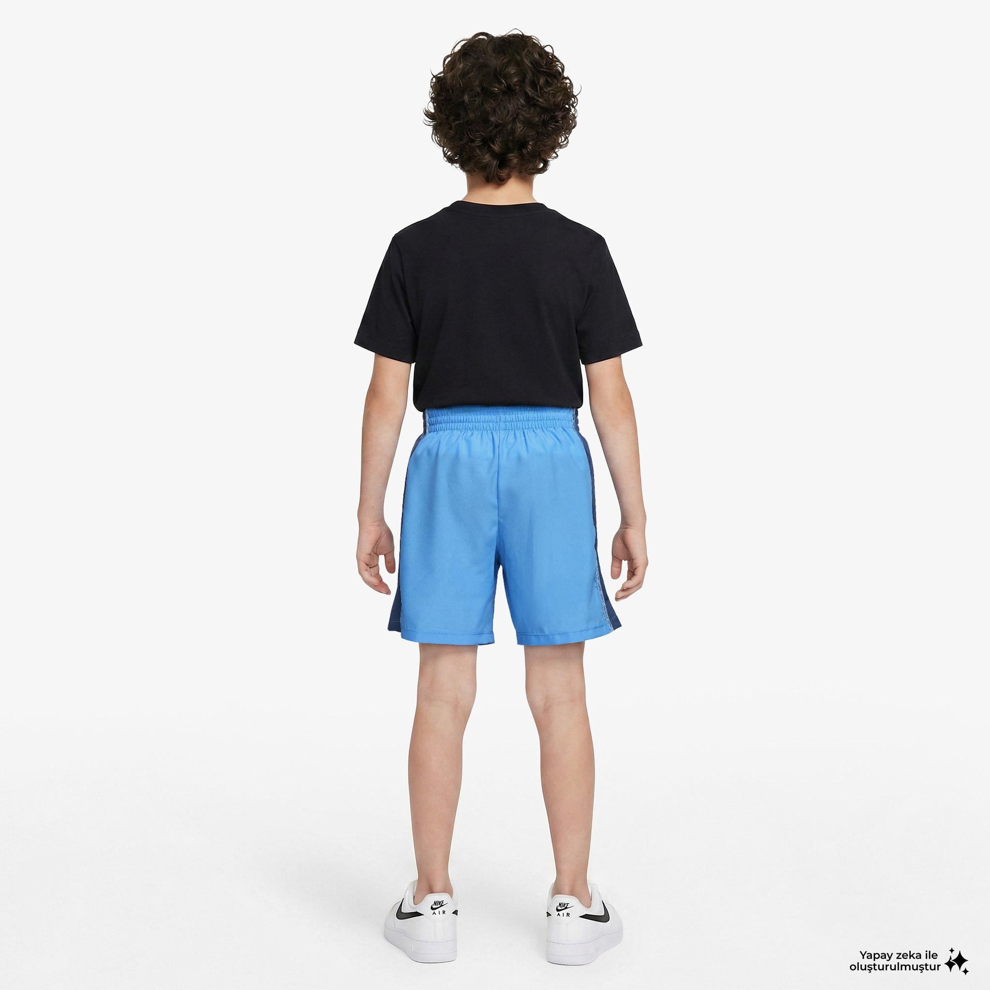 Nike Dri-Fit Sportswear Multi Woven Çocuk Mavi Şort