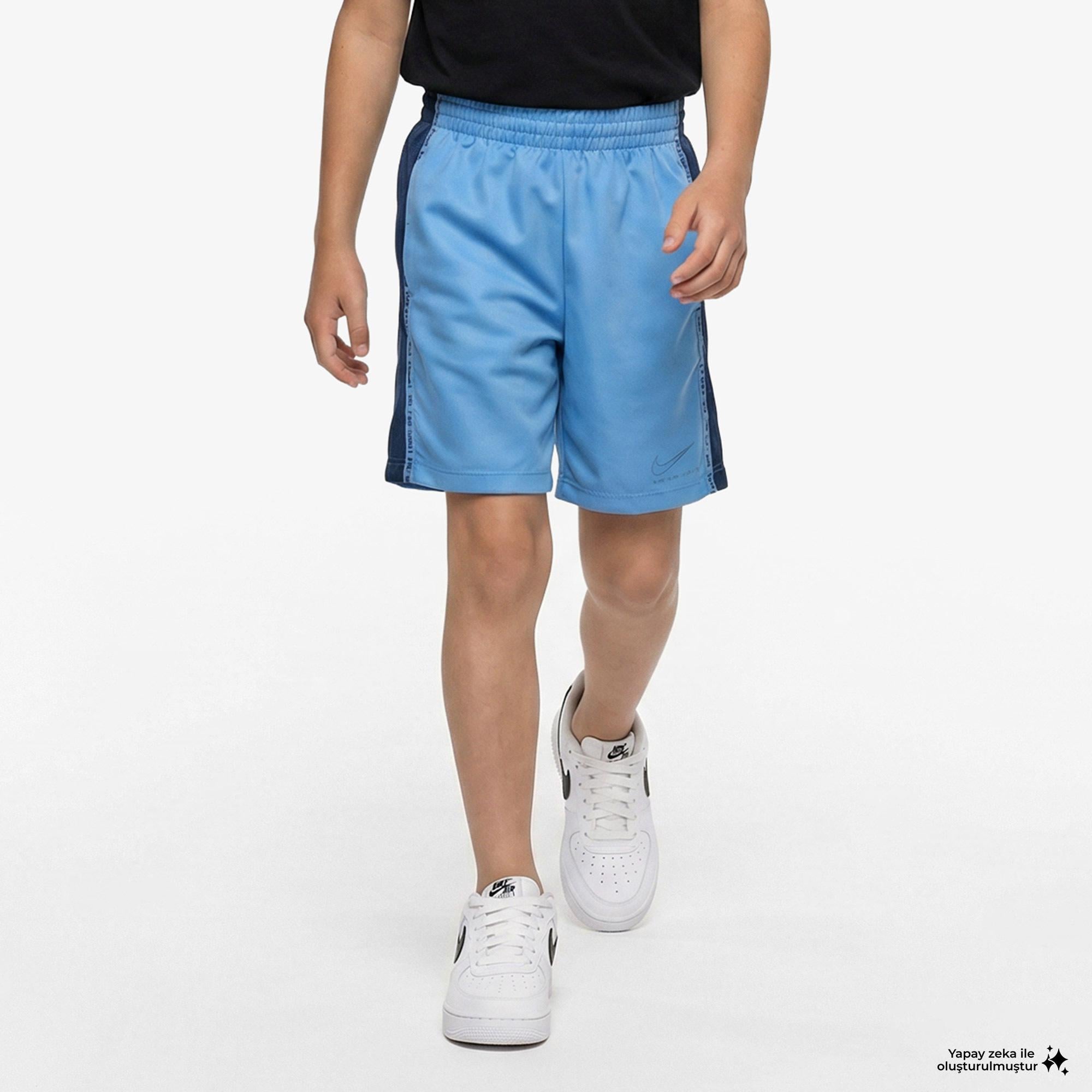 Nike Dri-Fit Sportswear Multi Woven Çocuk Mavi Şort