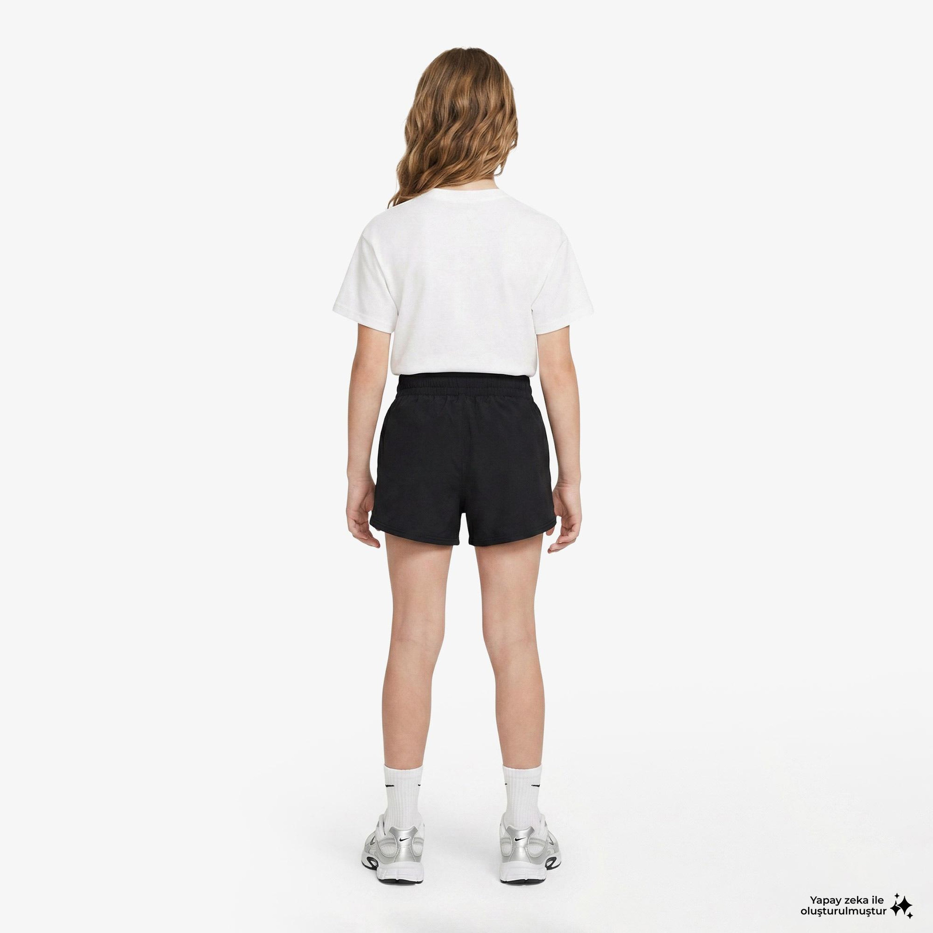 Nike Dri-Fit One 8 cm Çocuk Siyah Şort