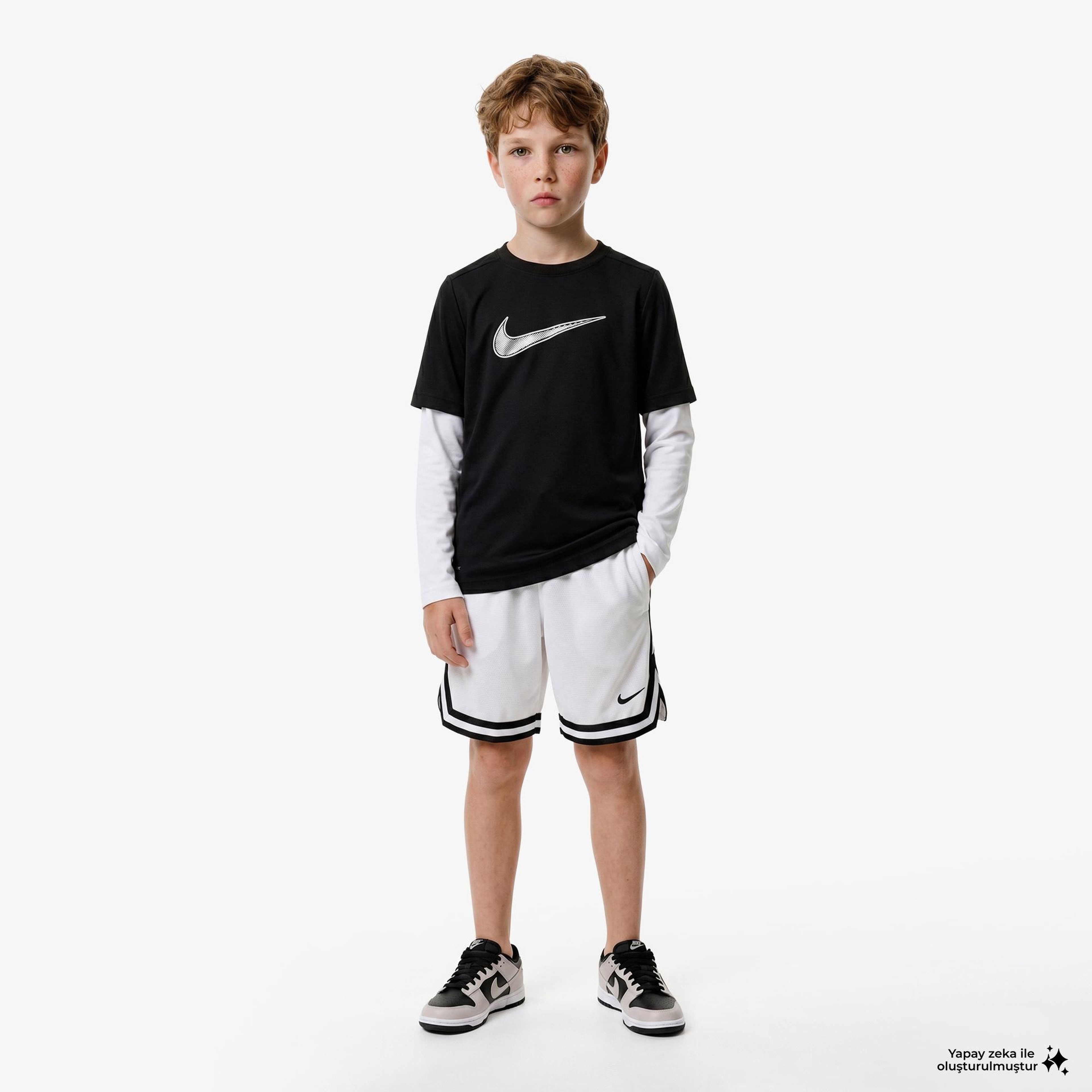 Nike Dri-Fit DNA 13 cm Çocuk Beyaz Şort