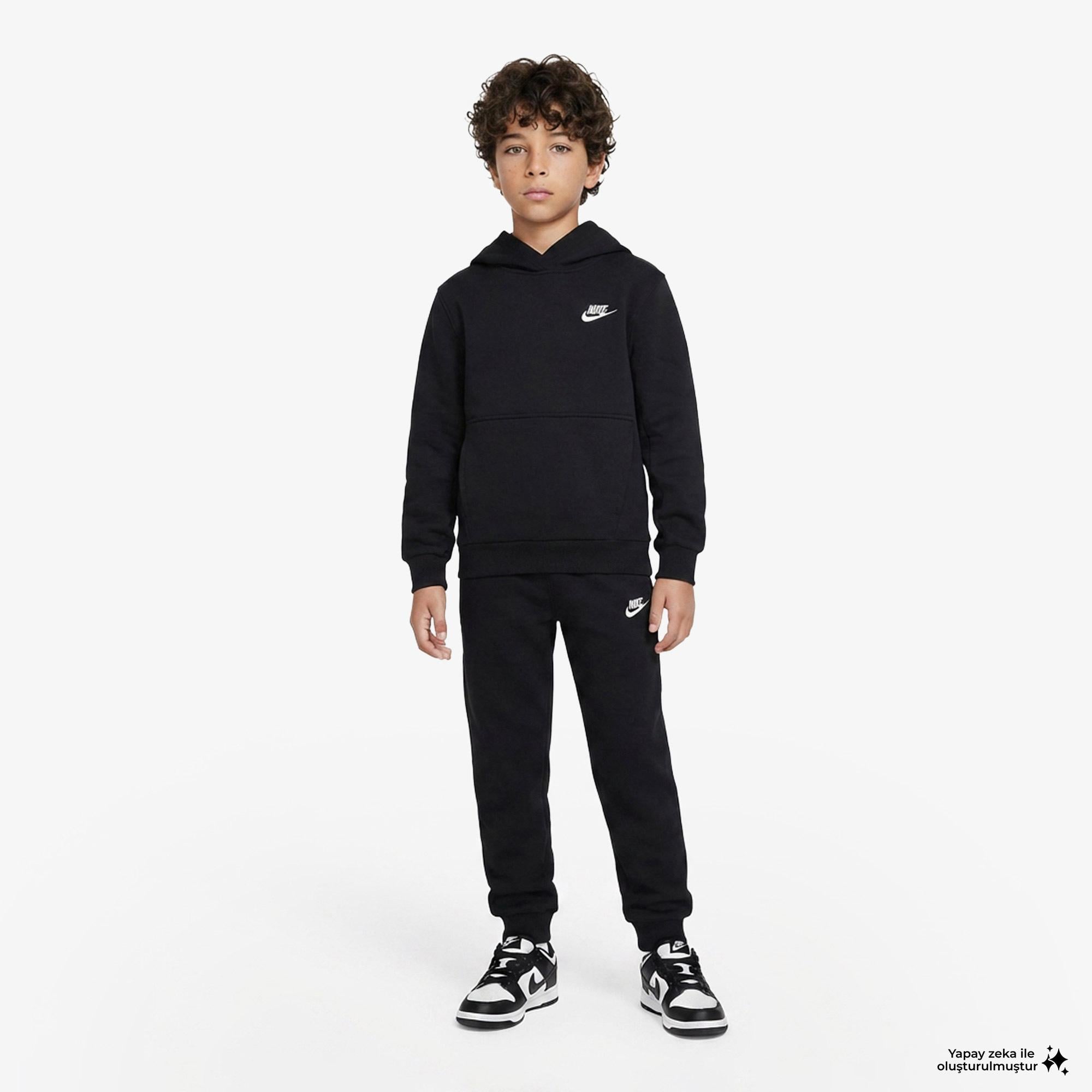 Nike Sportswear Club Fleece Çocuk Siyah Eşofman Altı