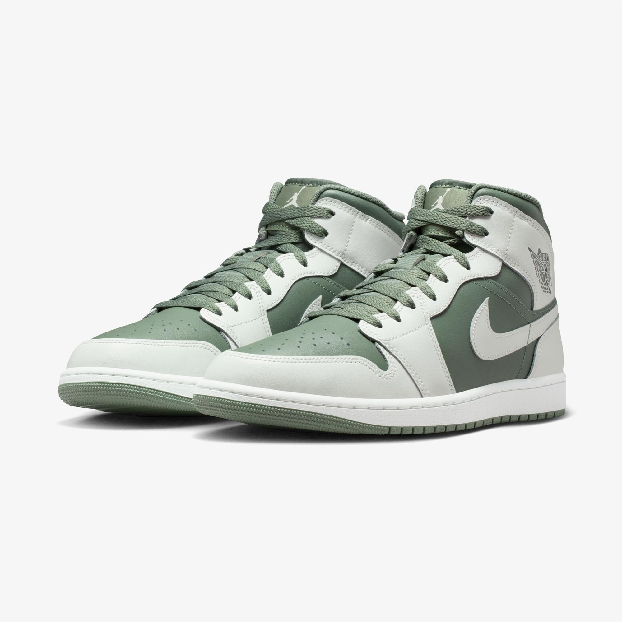 Jordan Air 1 Mid Erkek Yeşil Spor Ayakkabı