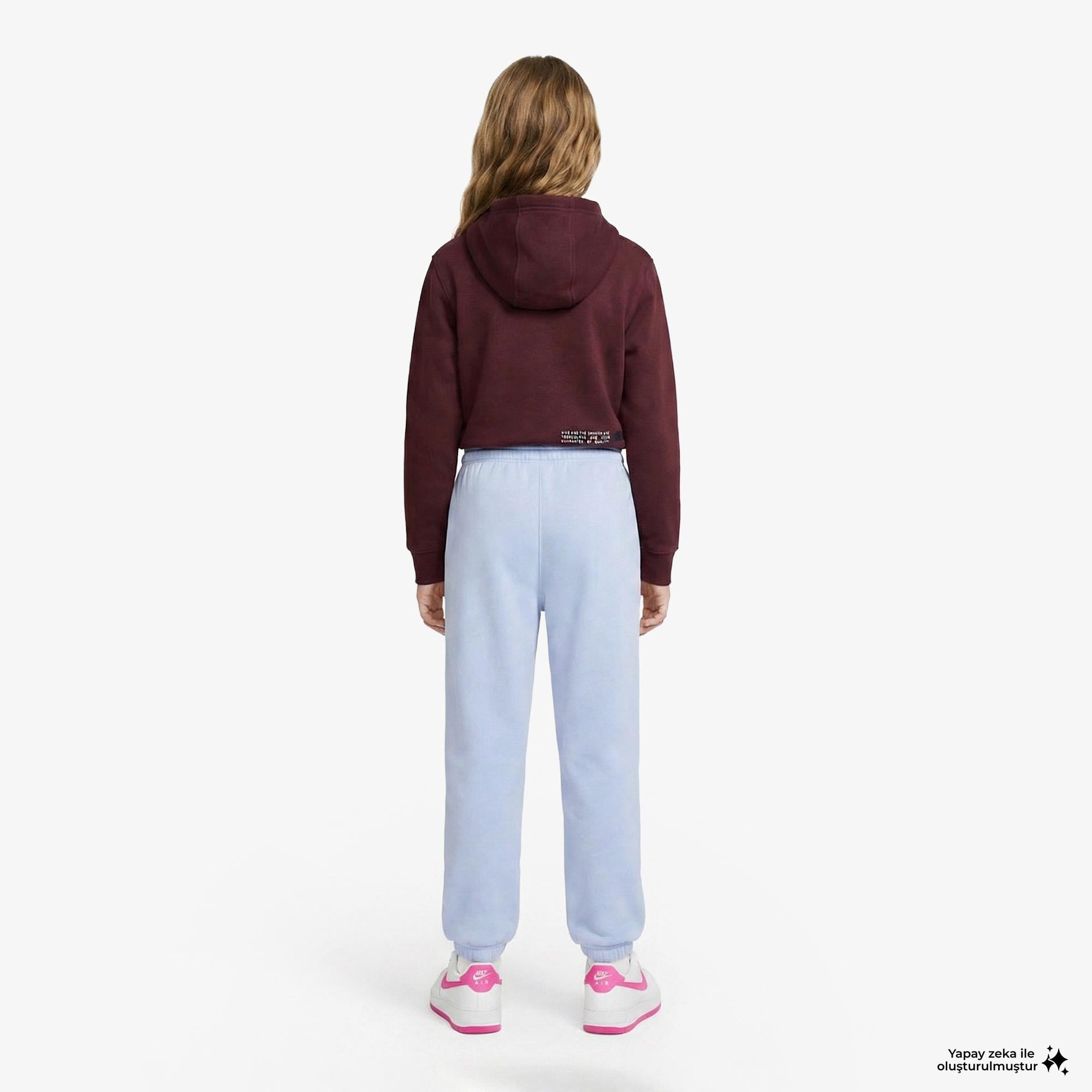 Nike Sportswear Club Fleece Loose Çocuk Lila Eşofman Altı