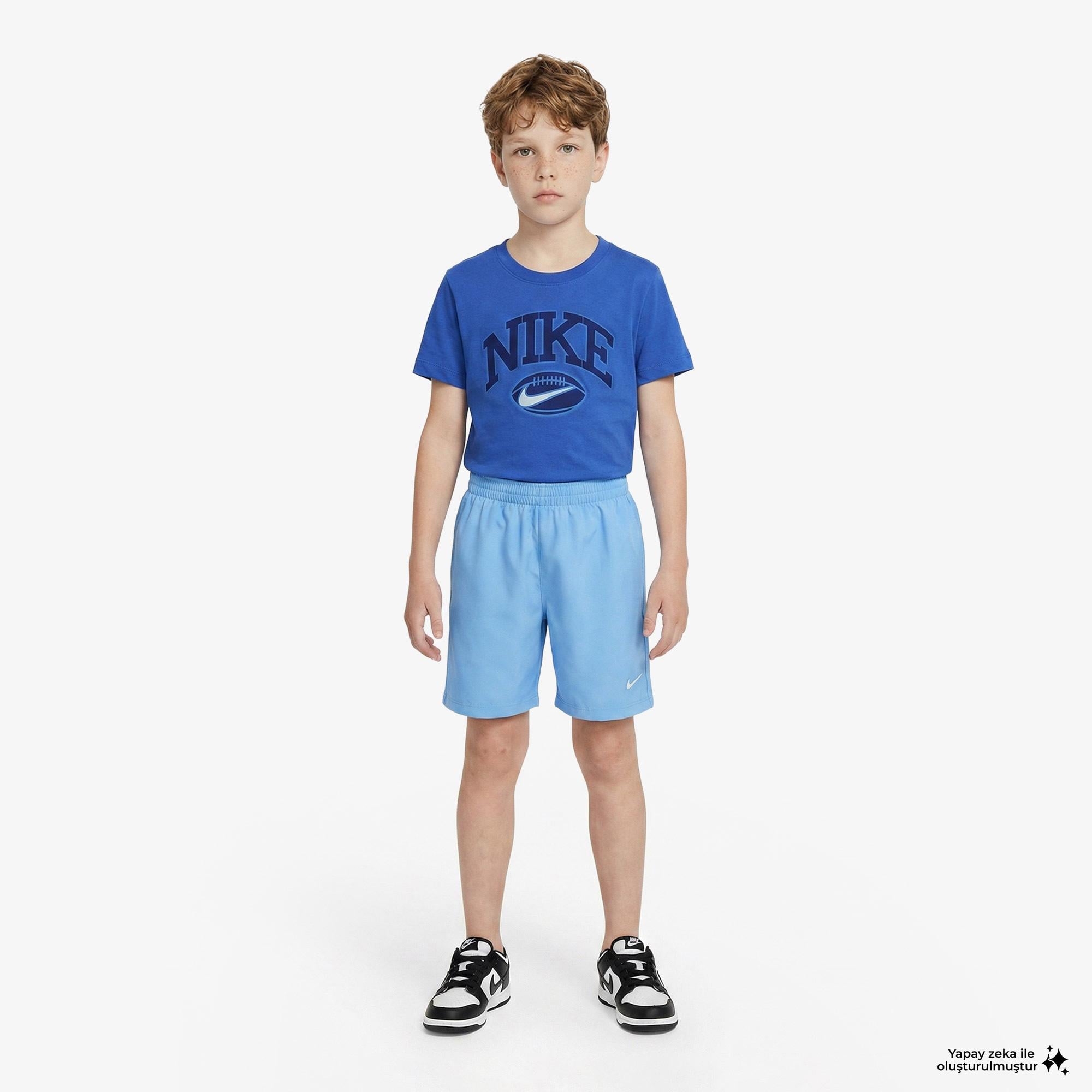 Nike Dri-Fit Multi Woven Çocuk Mavi Şort