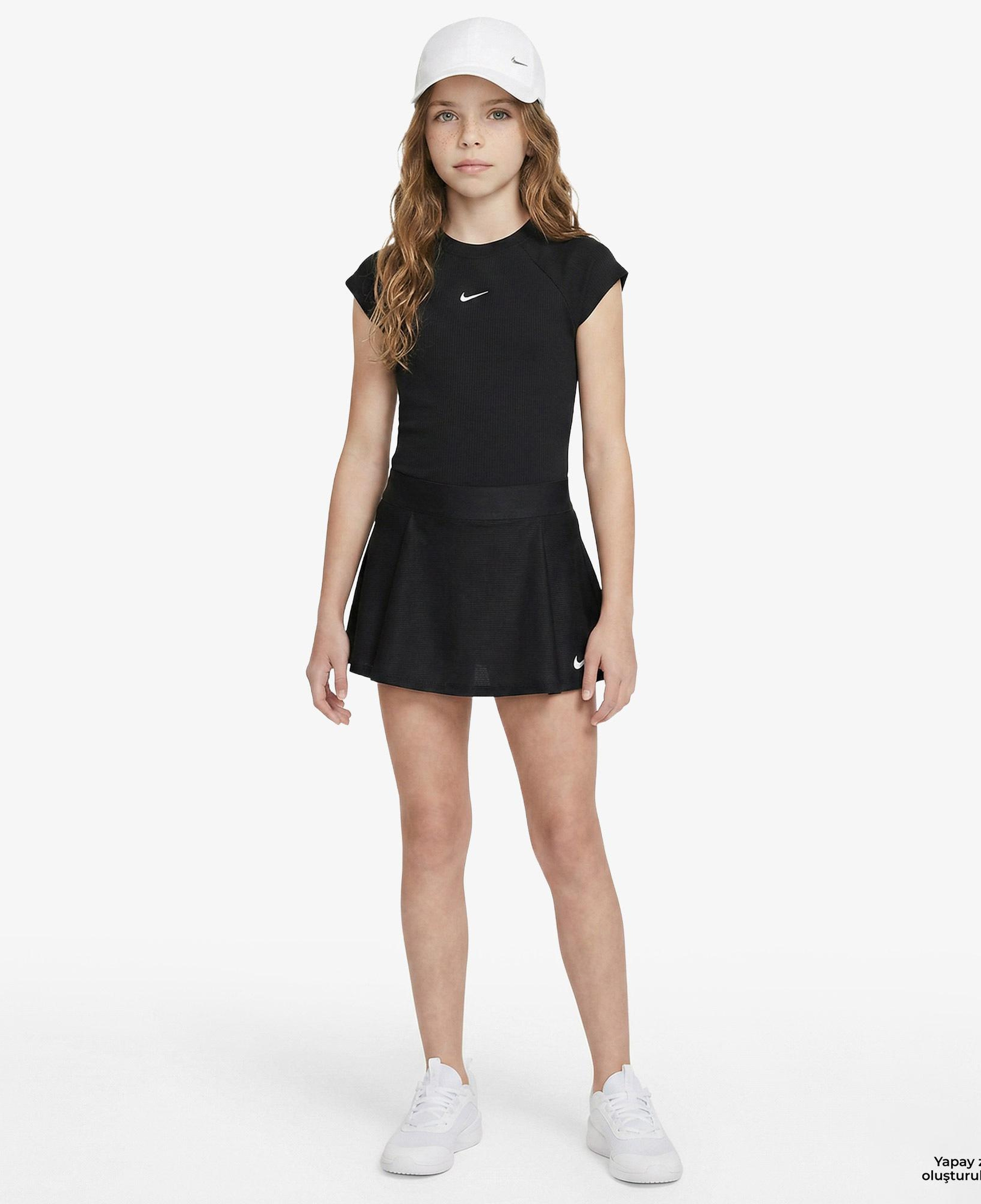 Nike Court Victory Tennis Çocuk Siyah Etek