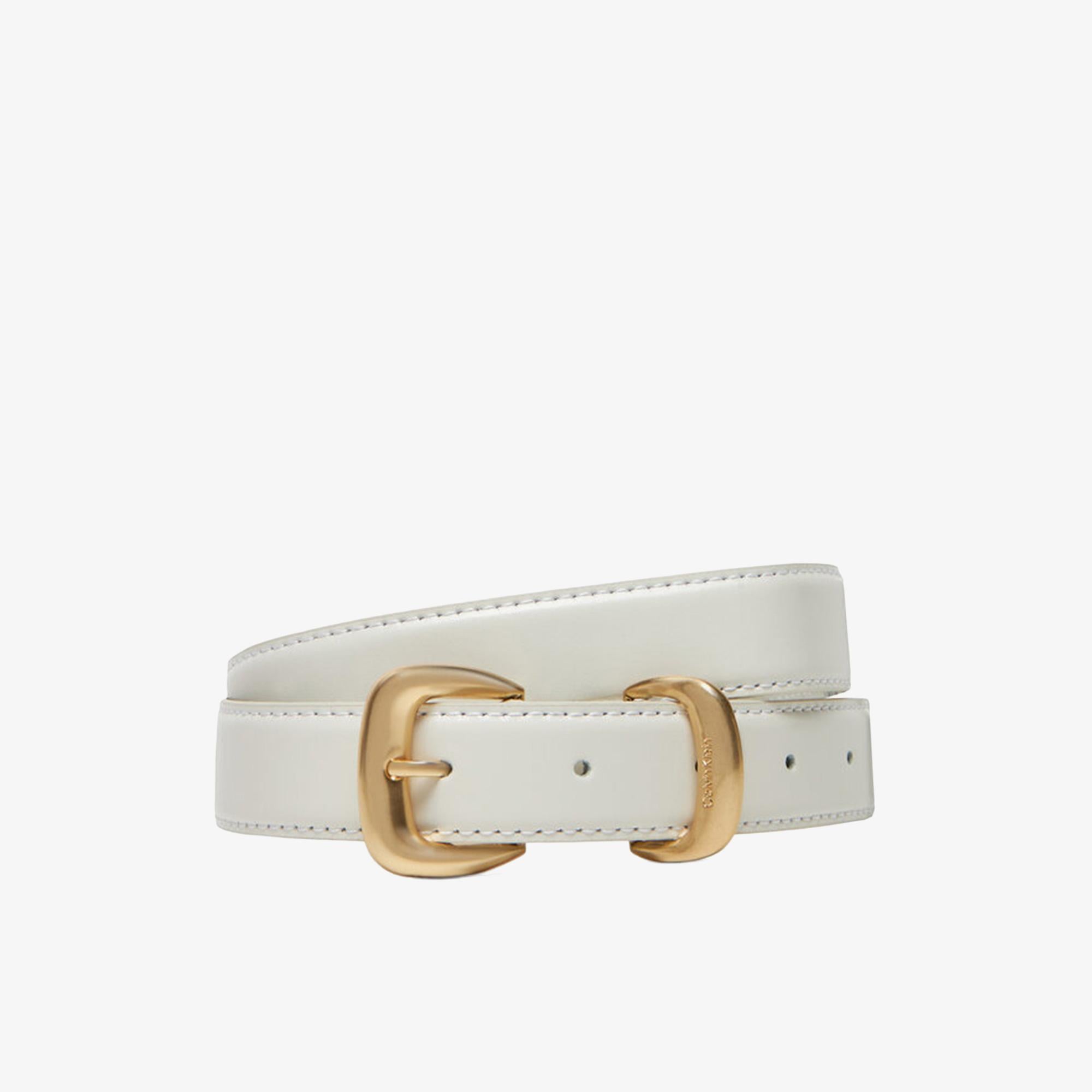 Calvin Klein 2 Piece Logo Buckle Kadın Beyaz Kemer