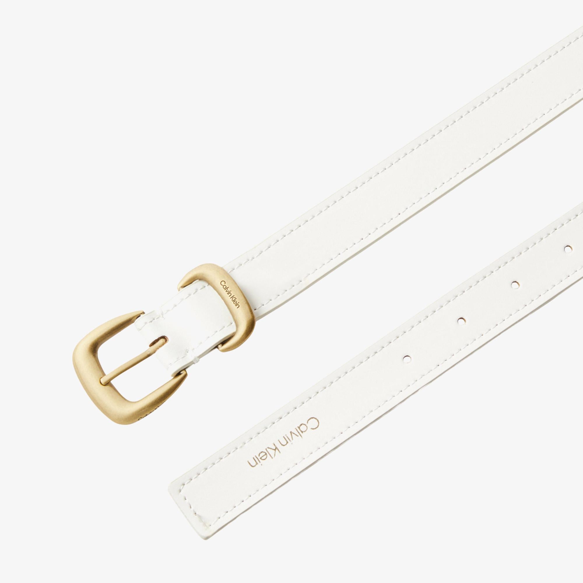 Calvin Klein 2 Piece Logo Buckle Kadın Beyaz Kemer