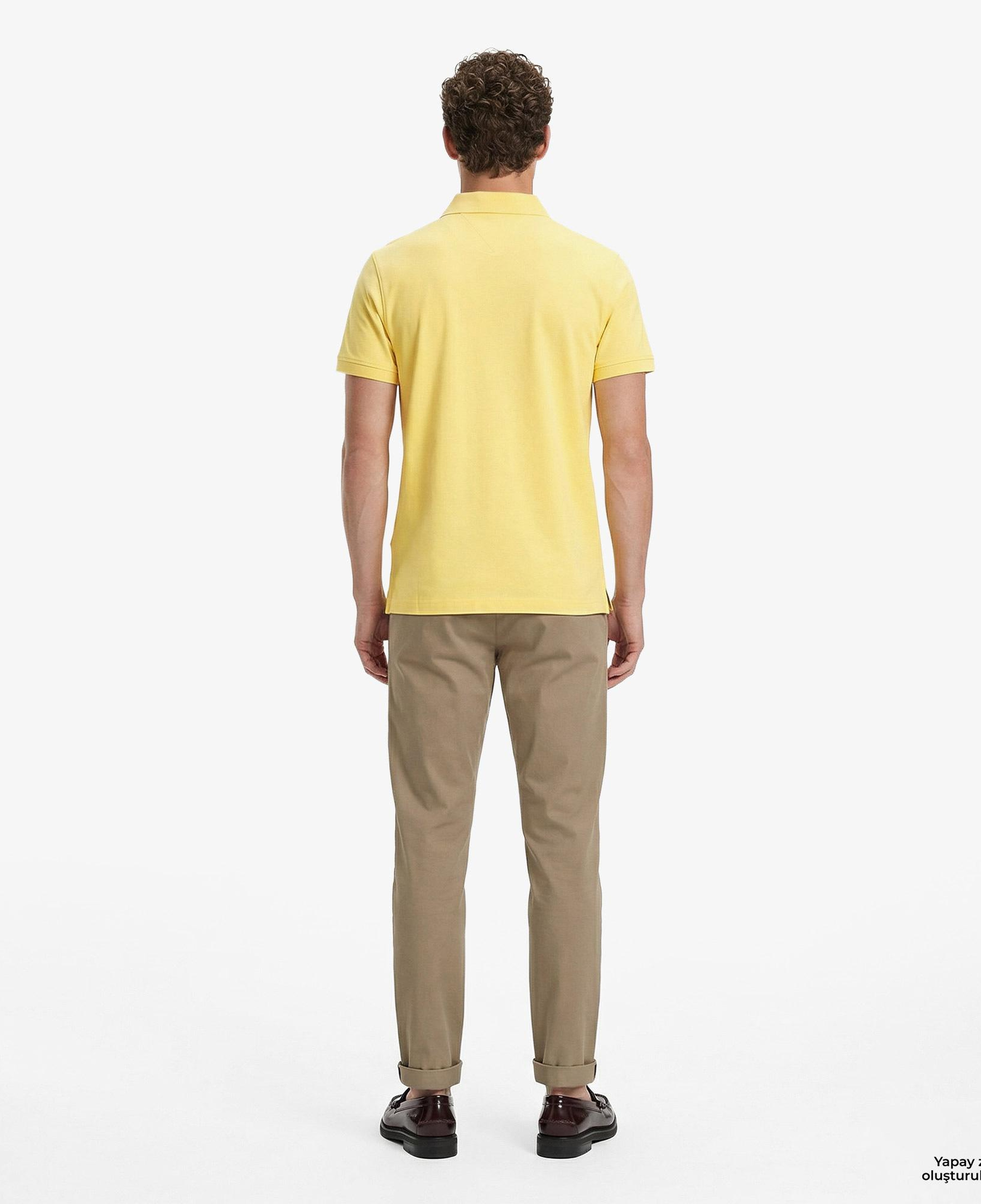 Tommy Hilfiger Core Essentials Erkek Sarı Polo Yaka T-Shirt