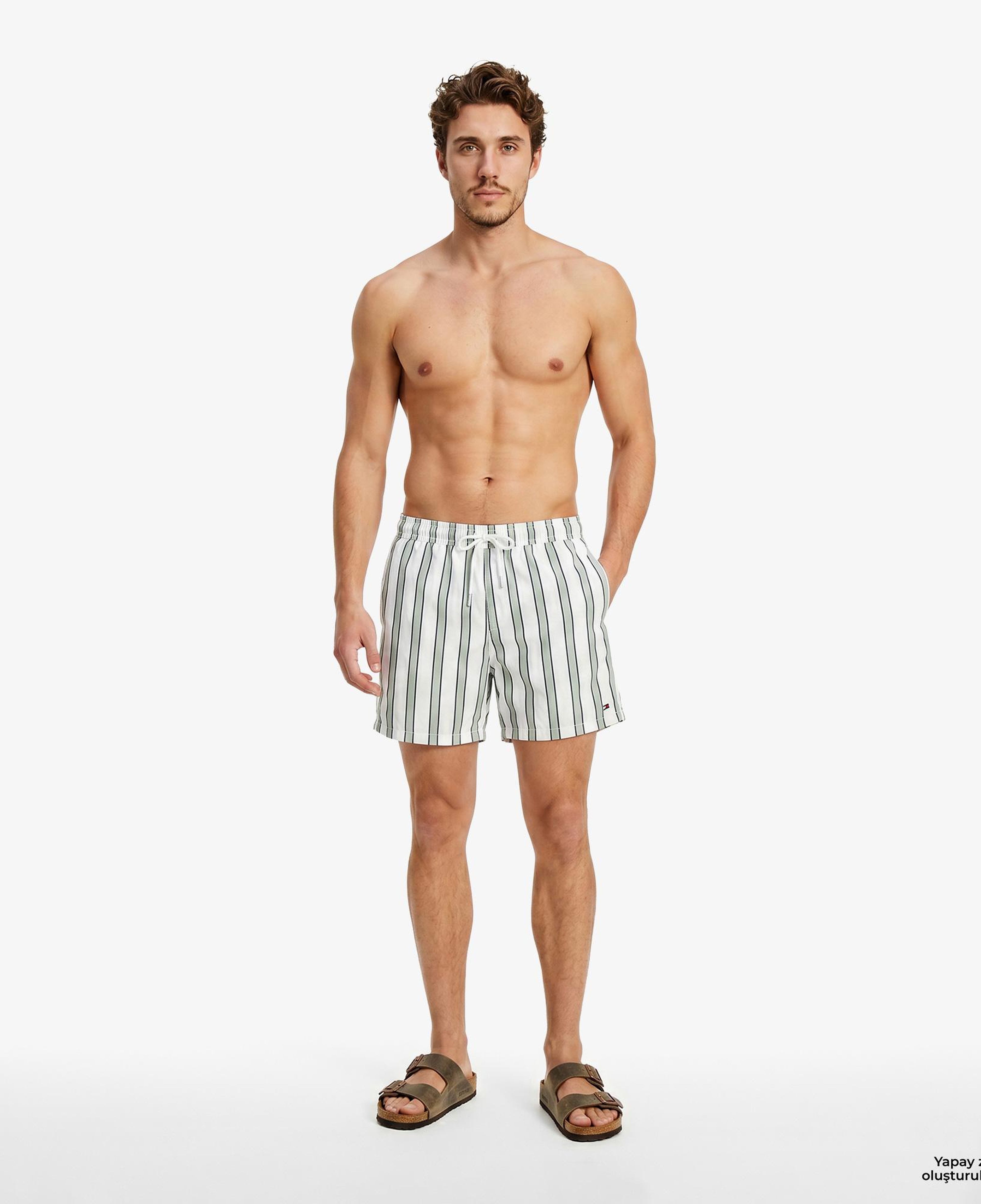 Tommy Hilfiger Essentials Erkek Yeşil Deniz Şortu