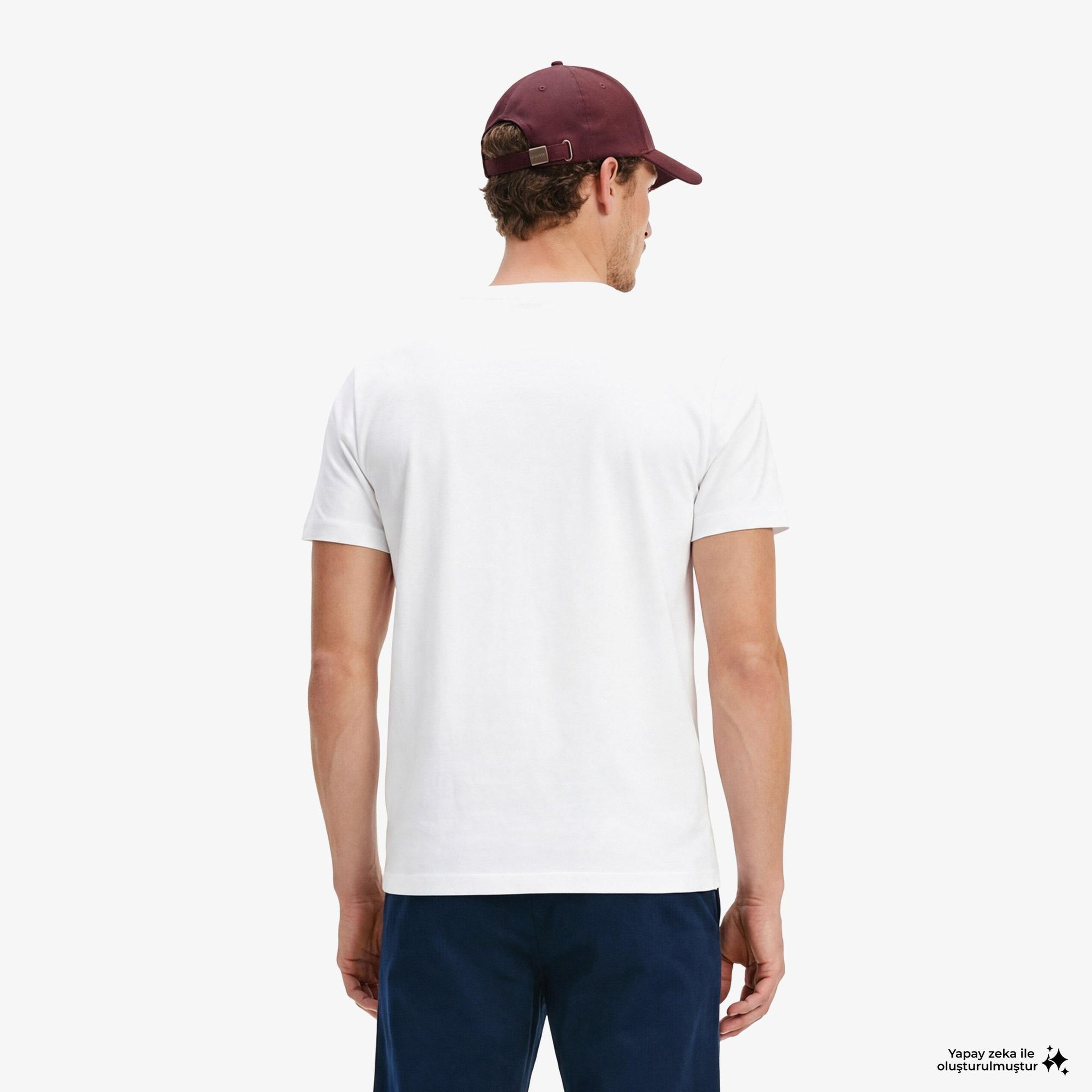 Tommy Hilfiger Brand Love Graphic Erkek Beyaz T-Shirt