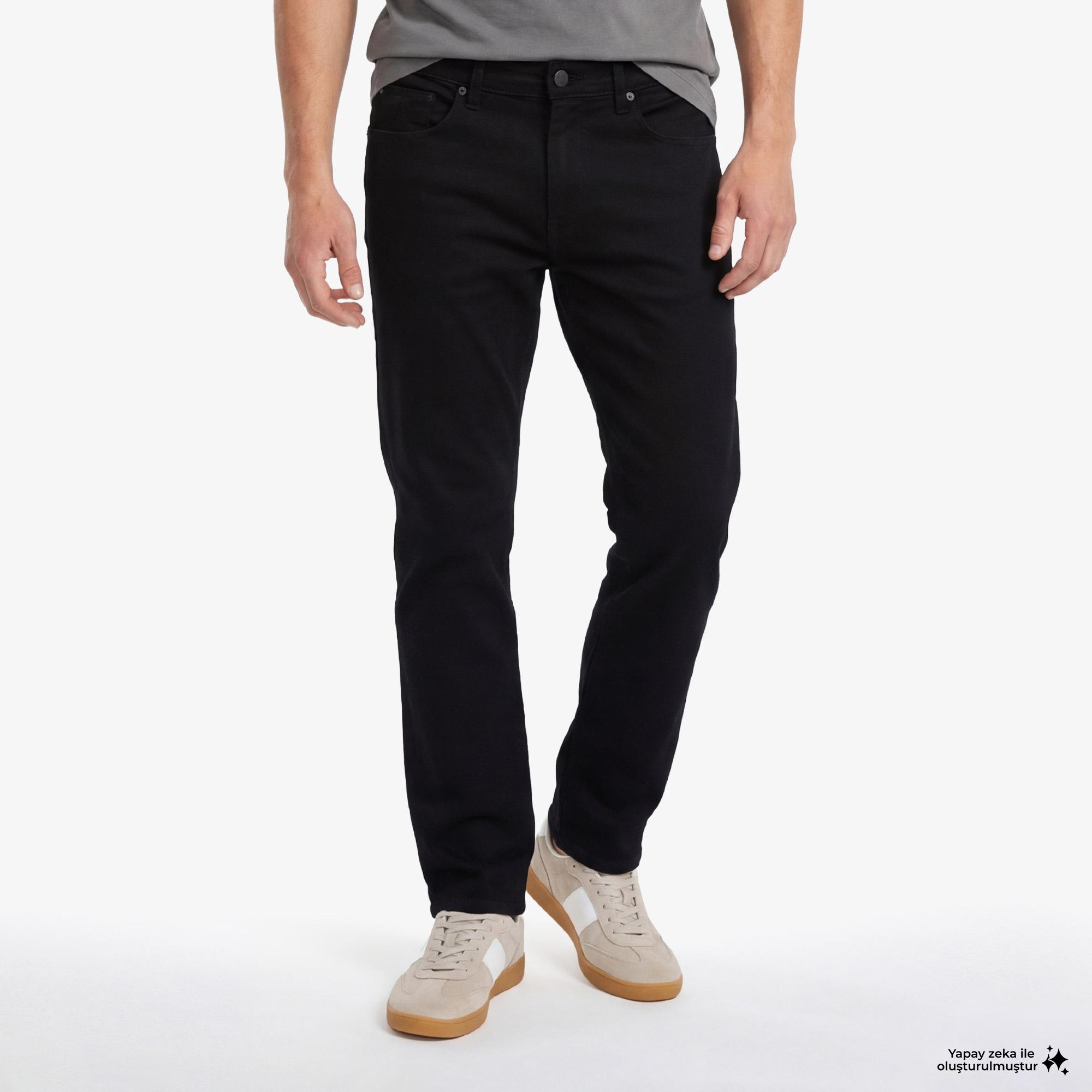 Nautica Erkek Siyah Tapered Denim Pantolon