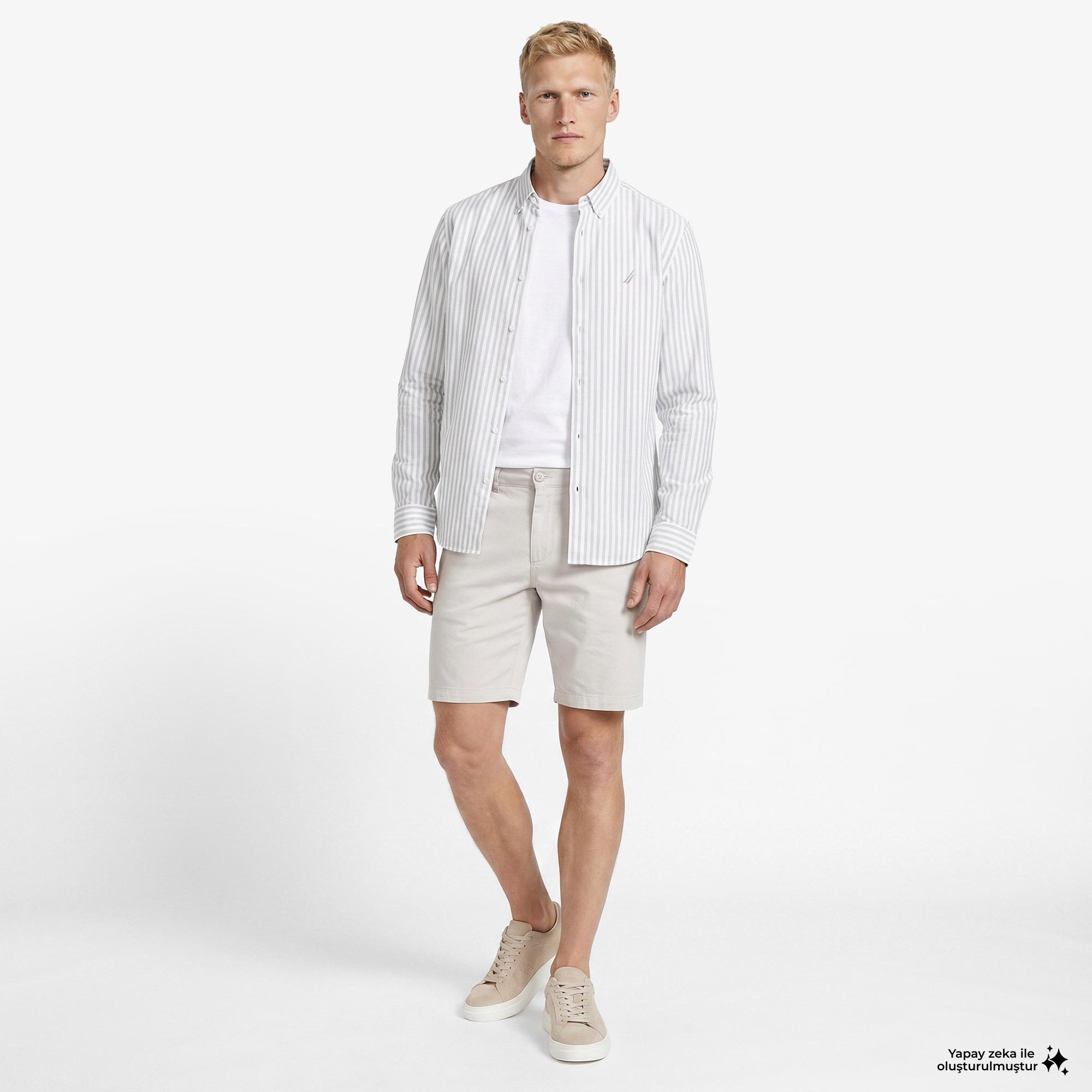 Nautica Erkek Gri Regular Fit Şort