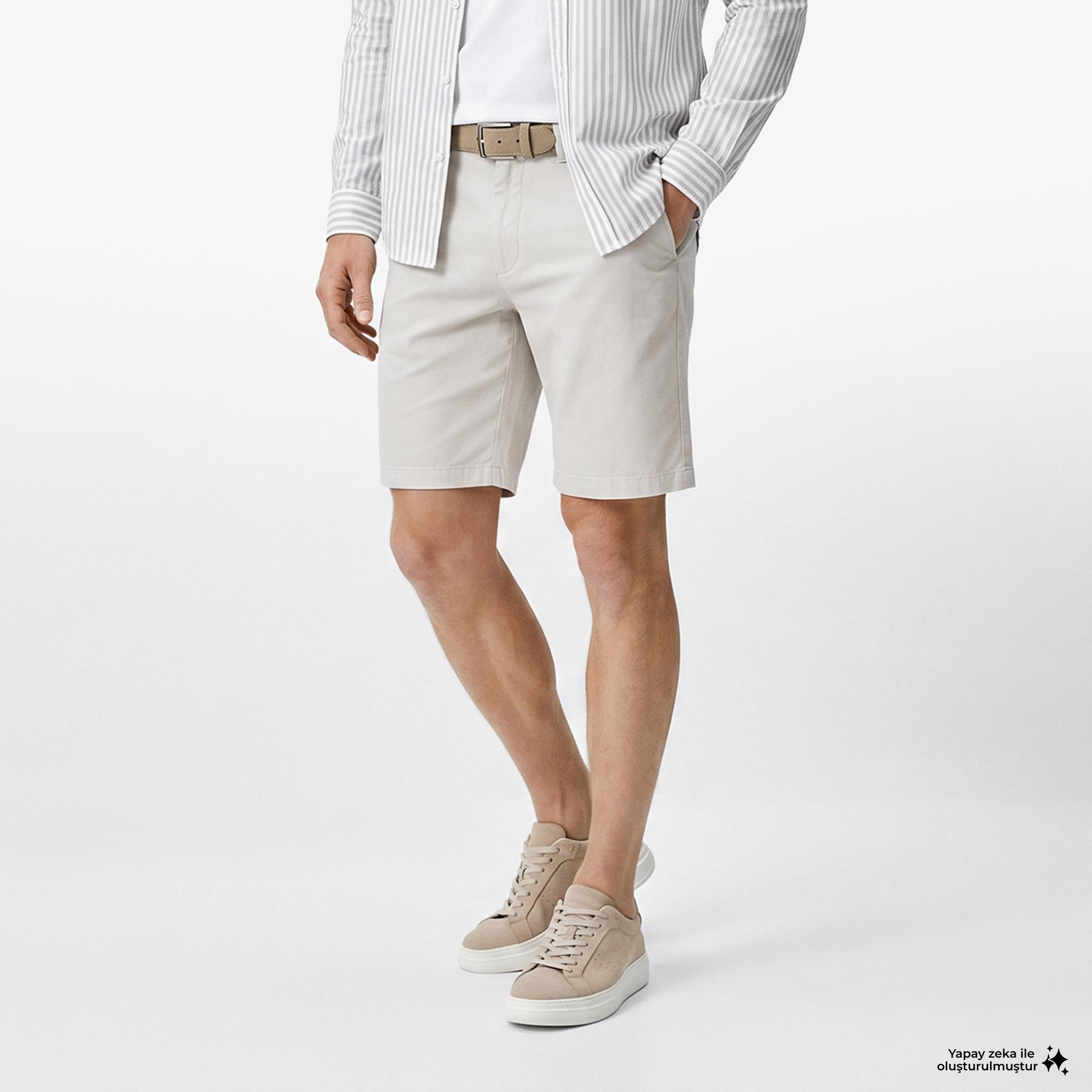 Nautica Erkek Gri Regular Fit Şort