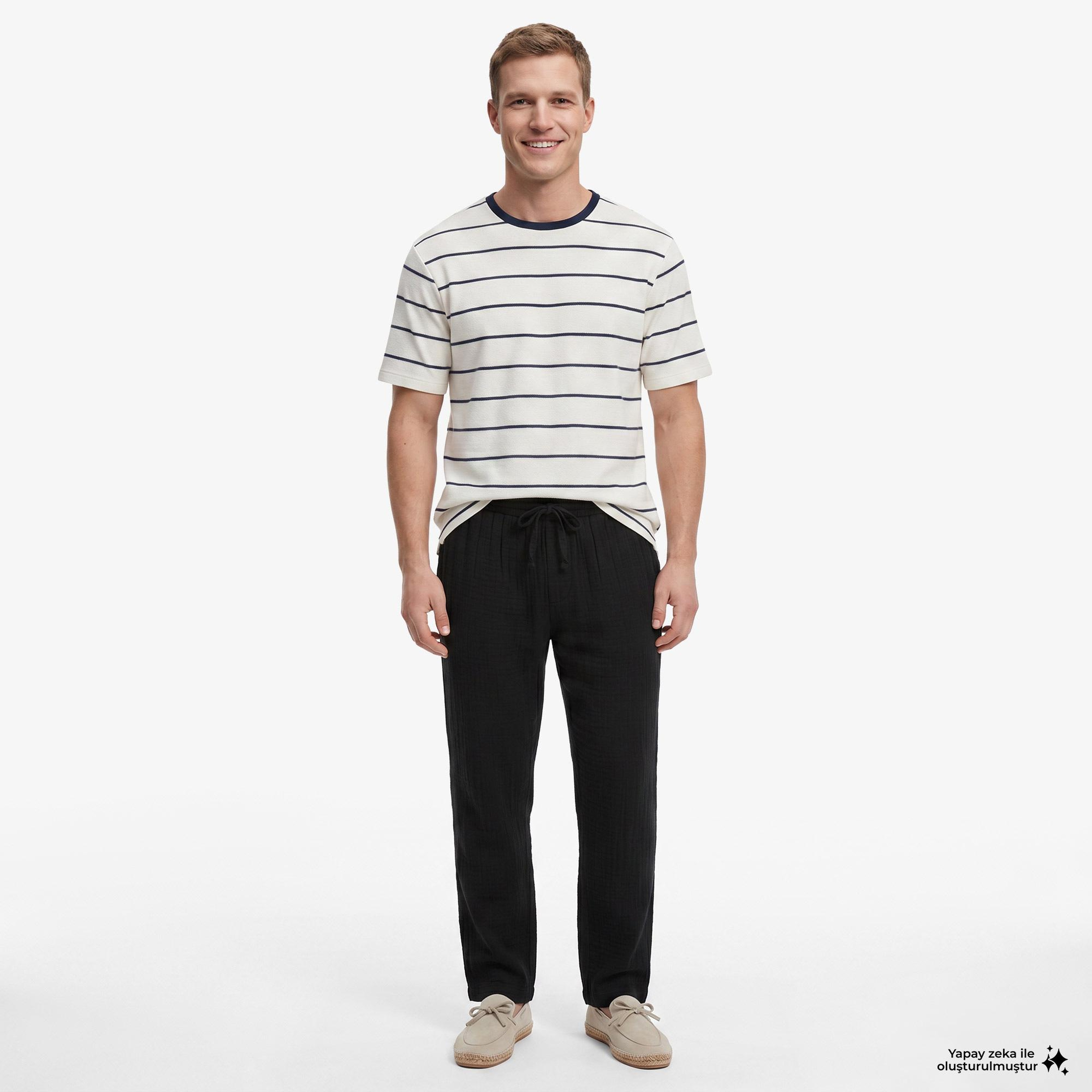 Nautica Erkek Siyah Regular Fit Pantolon
