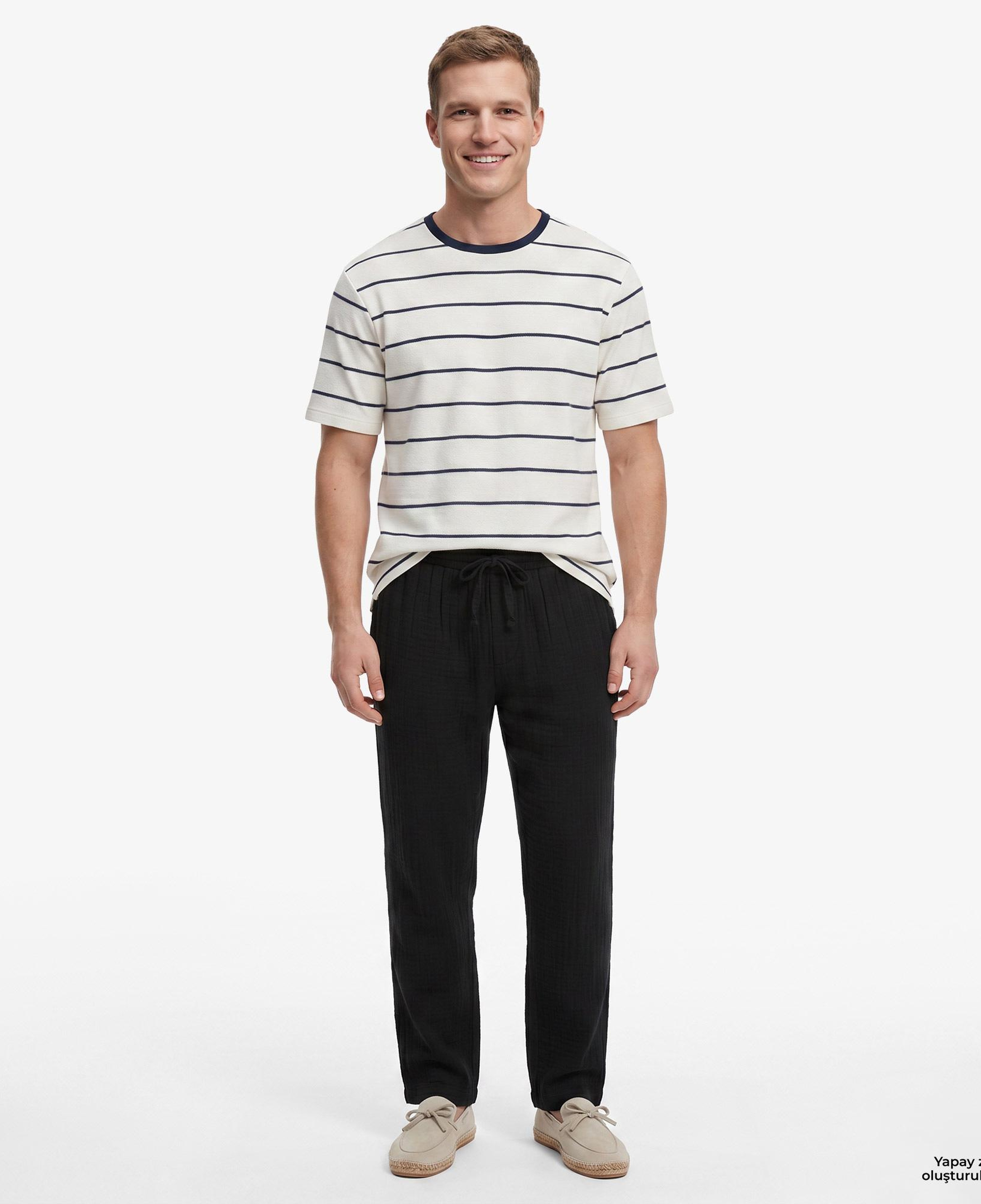 Nautica Erkek Siyah Regular Fit Pantolon