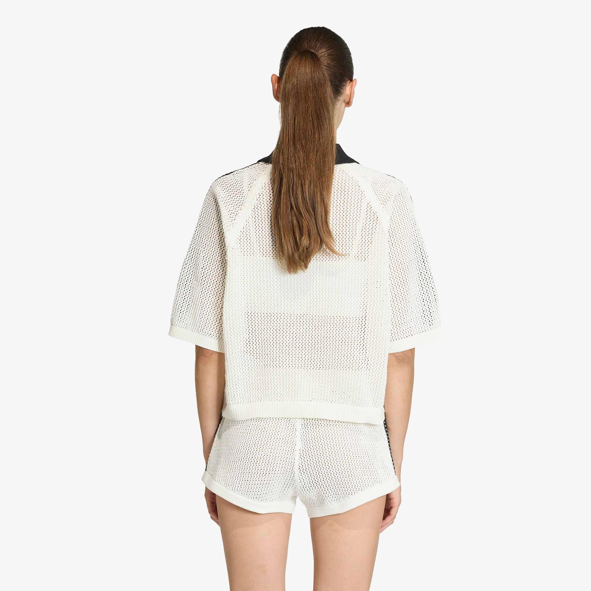 adidas Crochet Kadın Beyaz Polo