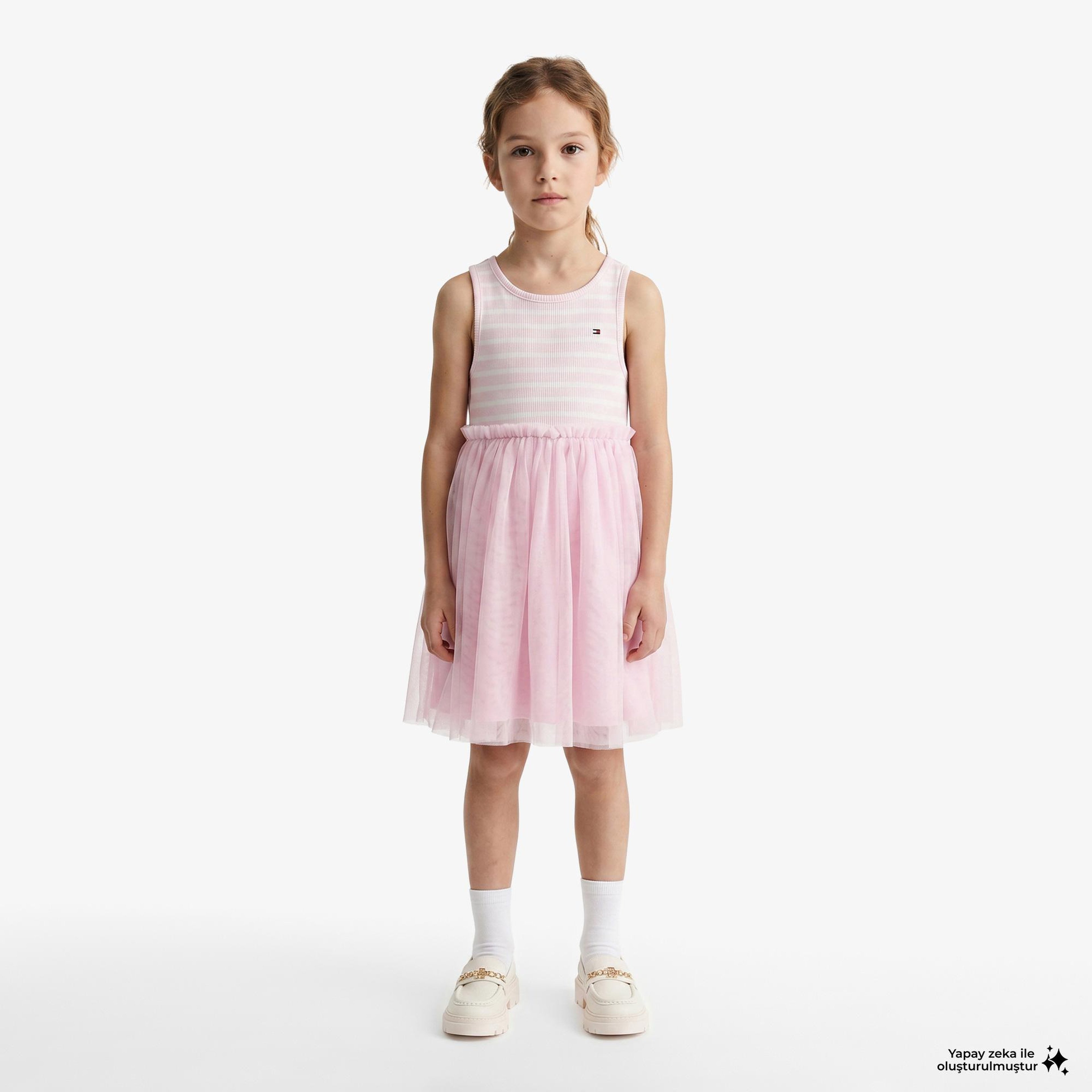 Tommy Hilfiger Little Çocuk Pembe Elbise