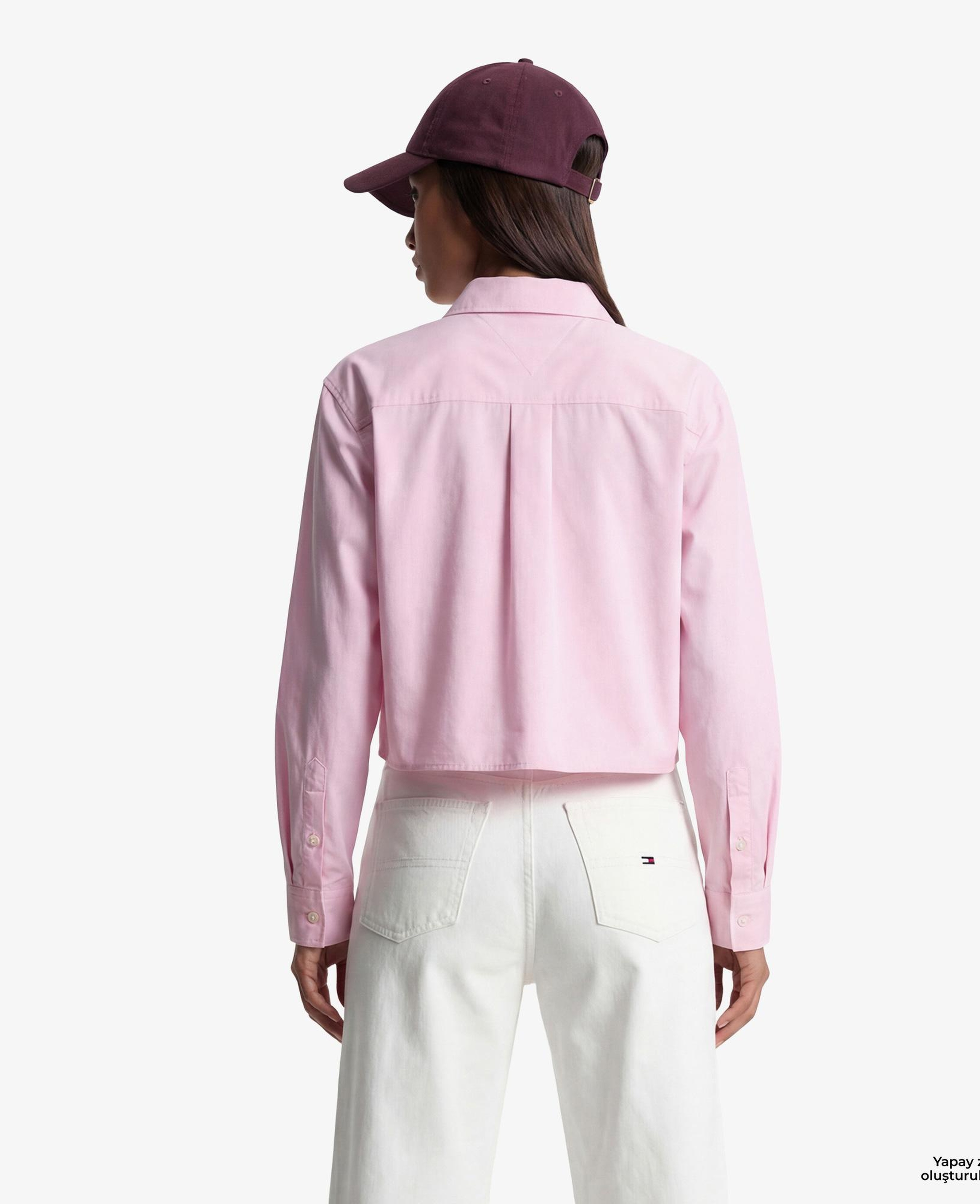 Tommy Hilfiger Denim Essentials Kadın Pembe Gömlek
